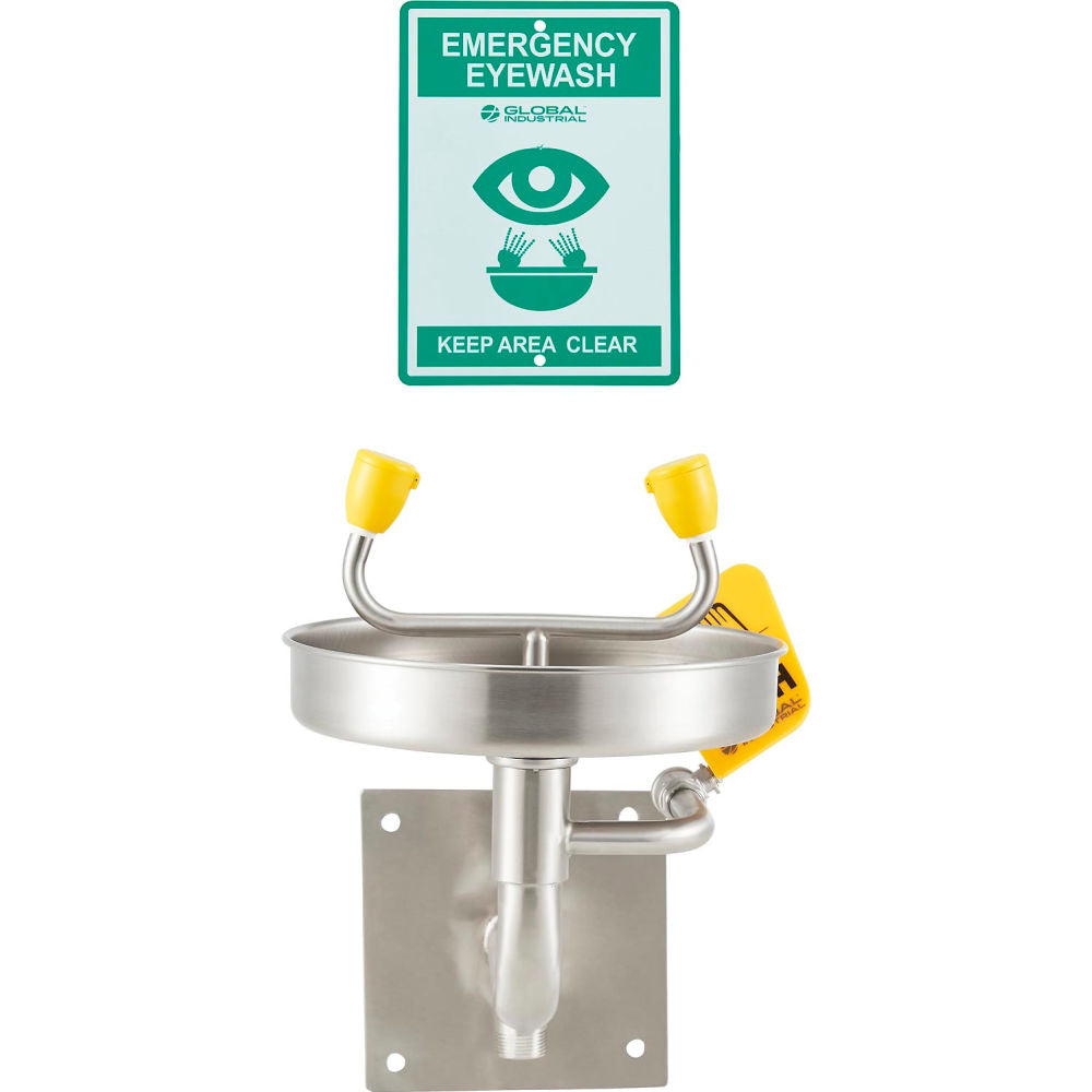 Global Industrial 708381SS Stainless Steel Emergency Eyewash Station — view 4