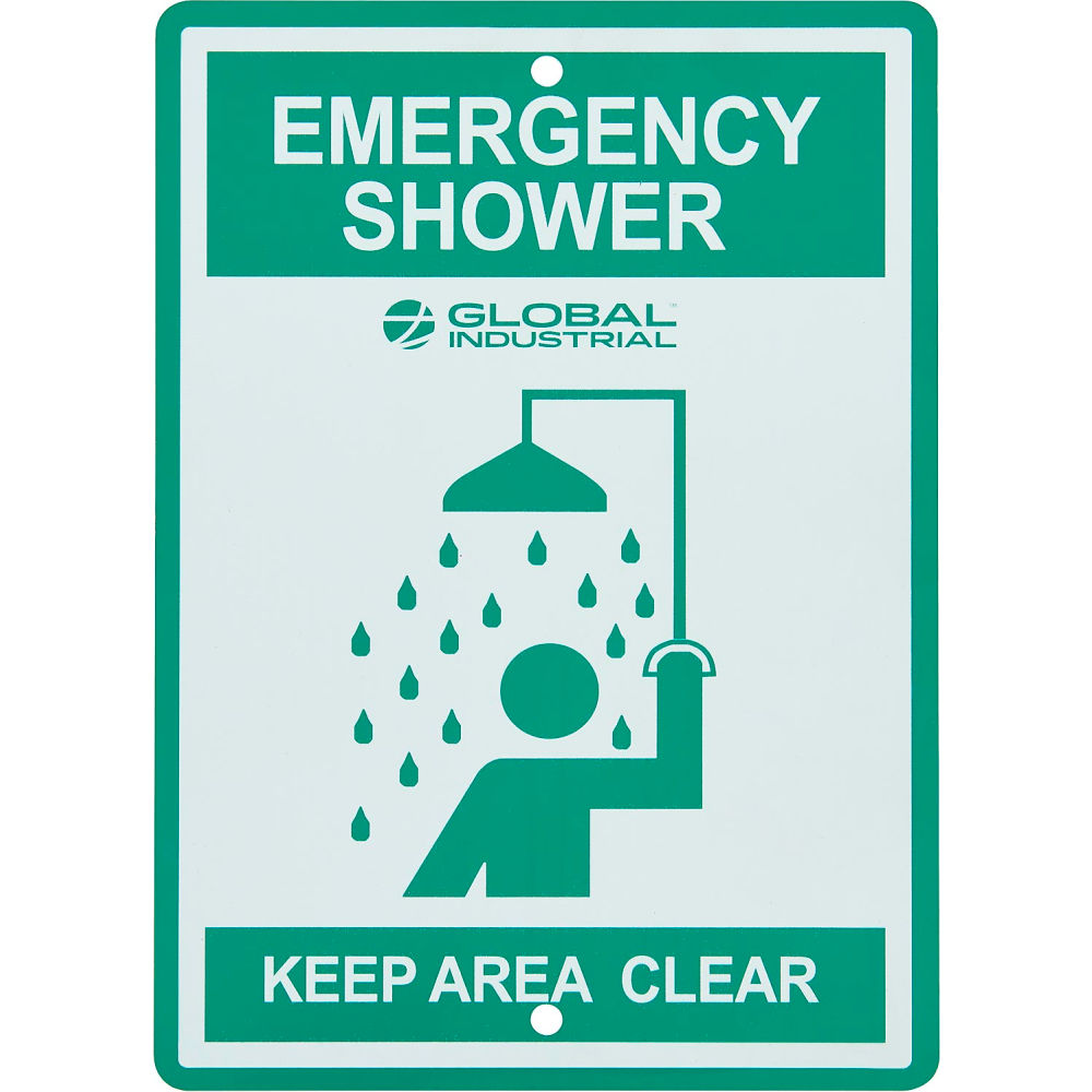 Global Industrial 708384SS emergency drench shower — view 3