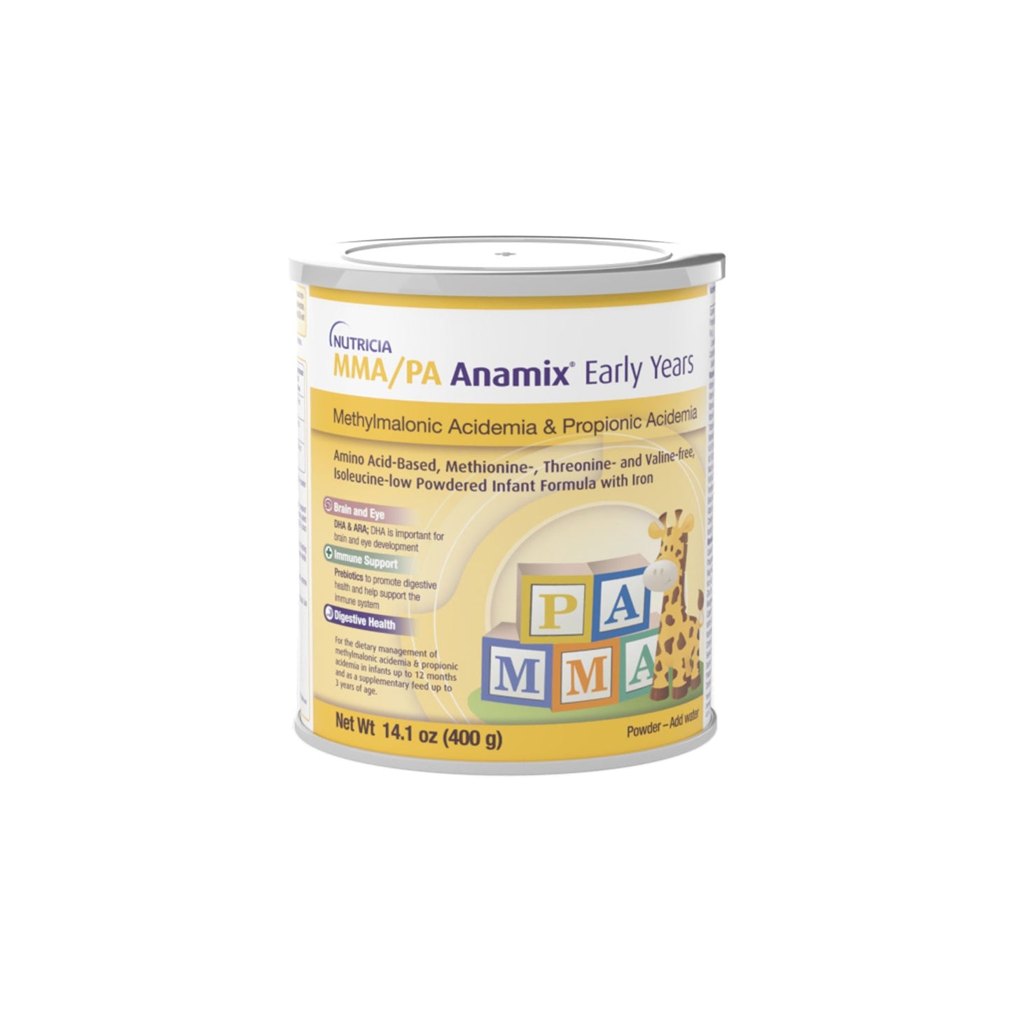 MMA/PA Anamix Early Years Infant Formula Unflavored Can Powder Amino Acid / Iron Methylmalonic Acidemia and Propionic Acidemia