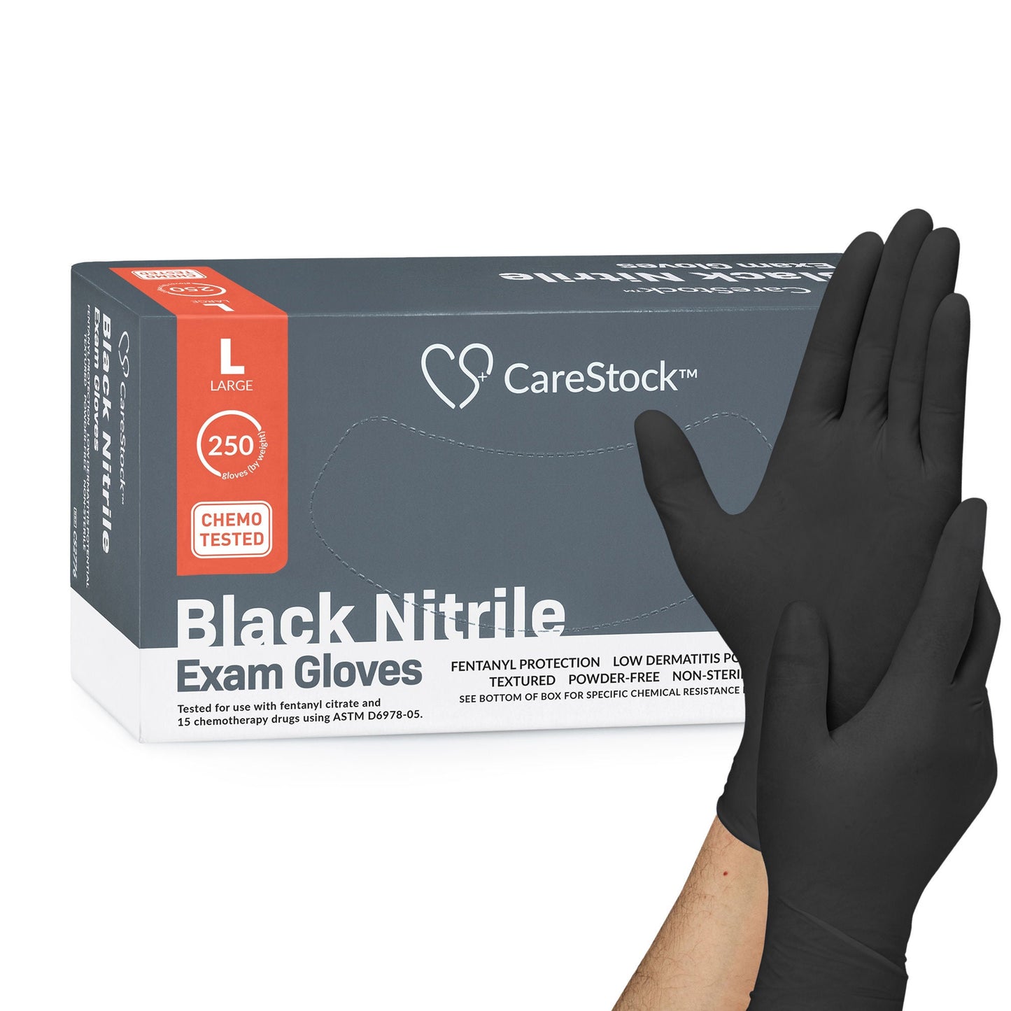 CareStock™ Nitrile Exam Gloves, Black