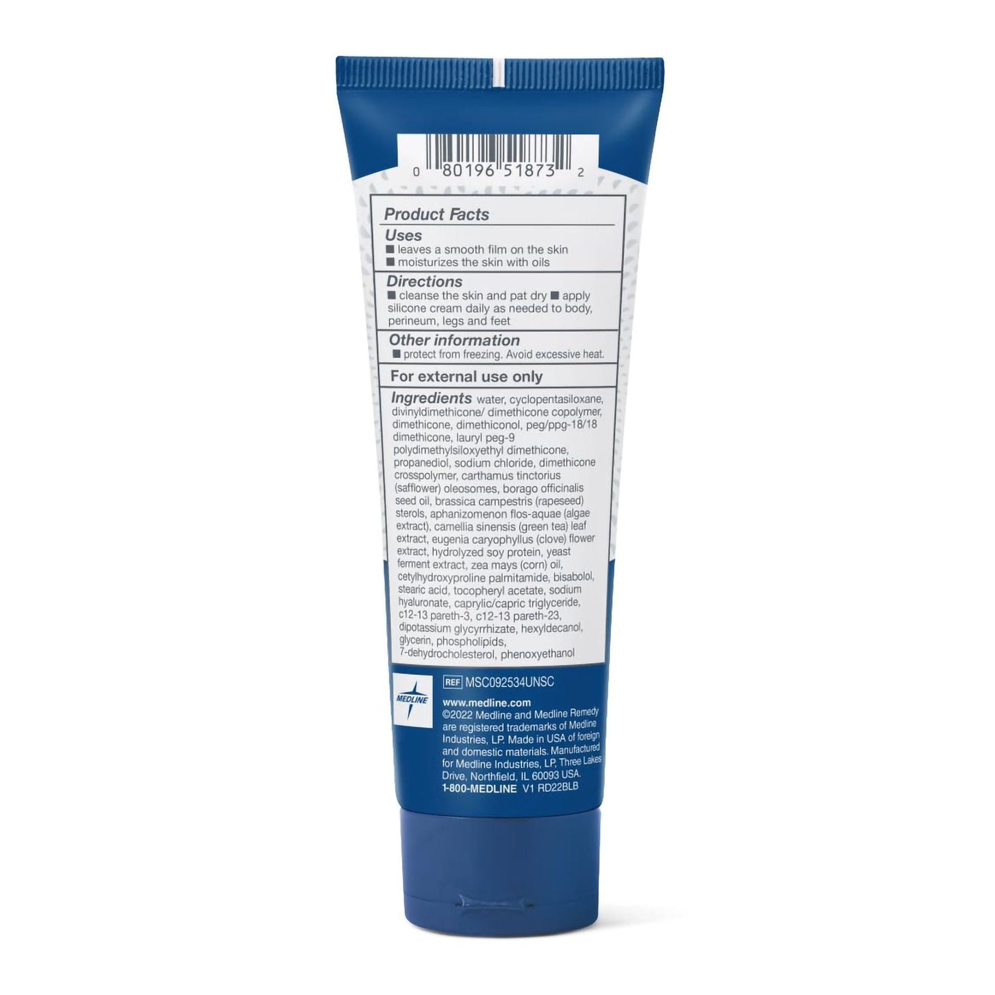 Medline Remedy Clinical Protect Skin Protectant Tube Unscented Cream CHG Compatible