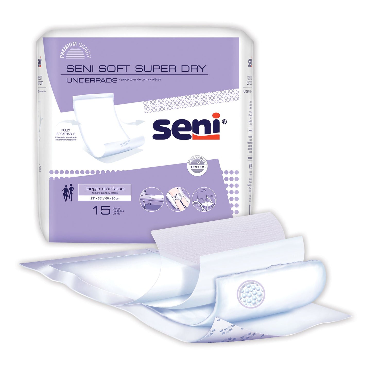 Seni® Soft Super Dry Underpads, Level 3 Absorbency