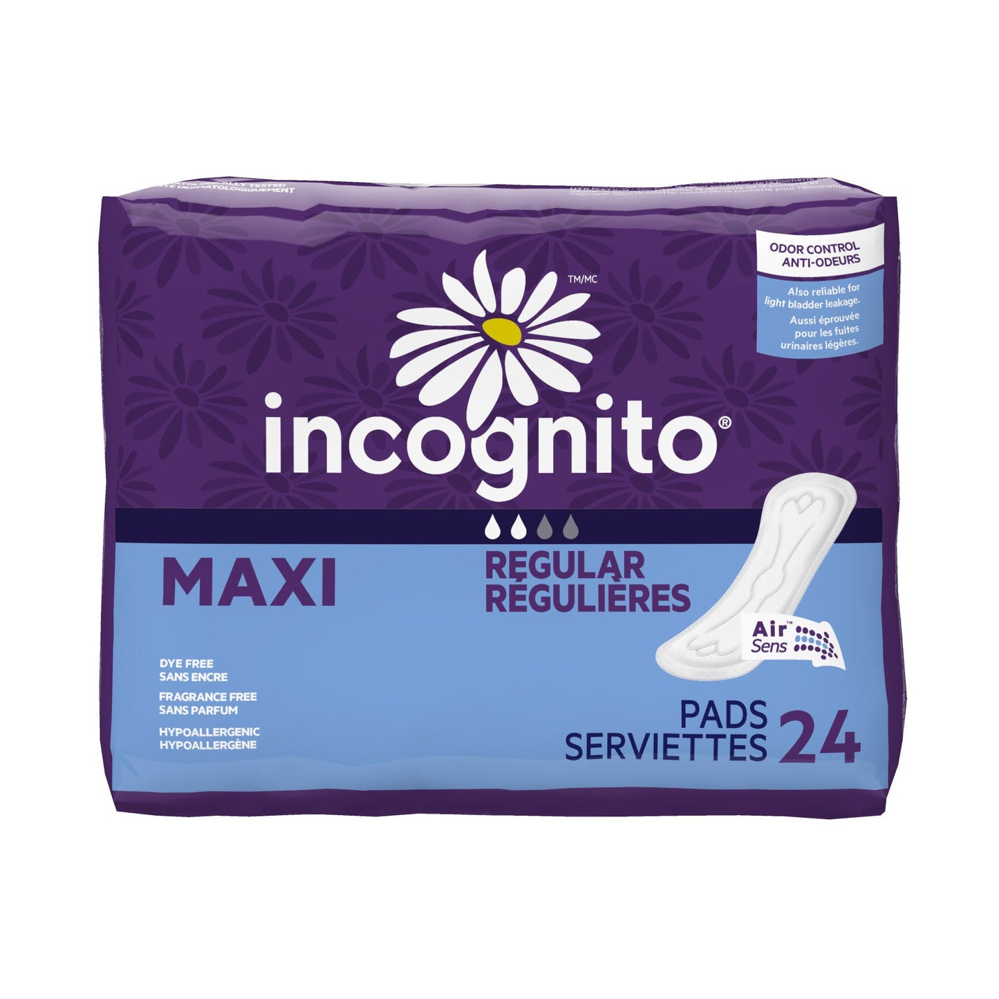 Incognito Feminine Pad Maxi Regular Absorbency