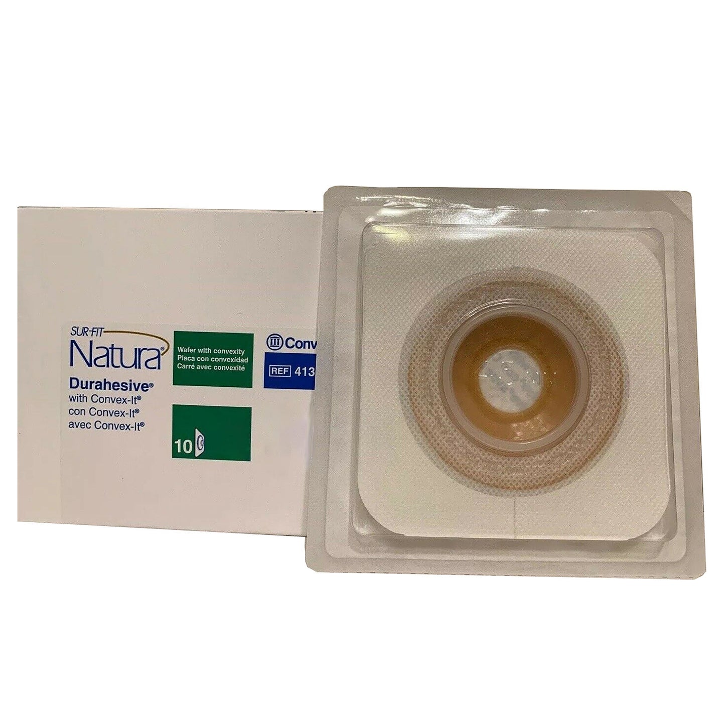 Sur-Fit Natura® Two-Piece Durahesive® Skin Barrier, Pre-cut to Fit stomas, Box of 10
