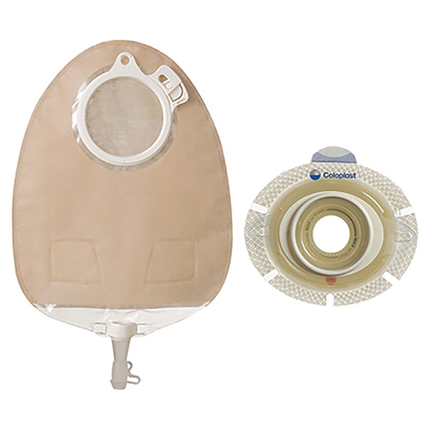 Assura Urostomy Pouch Two-Piece System Length Flat, Trim to Fit 3/8 to 2-3/4 Inch Stoma Drainable