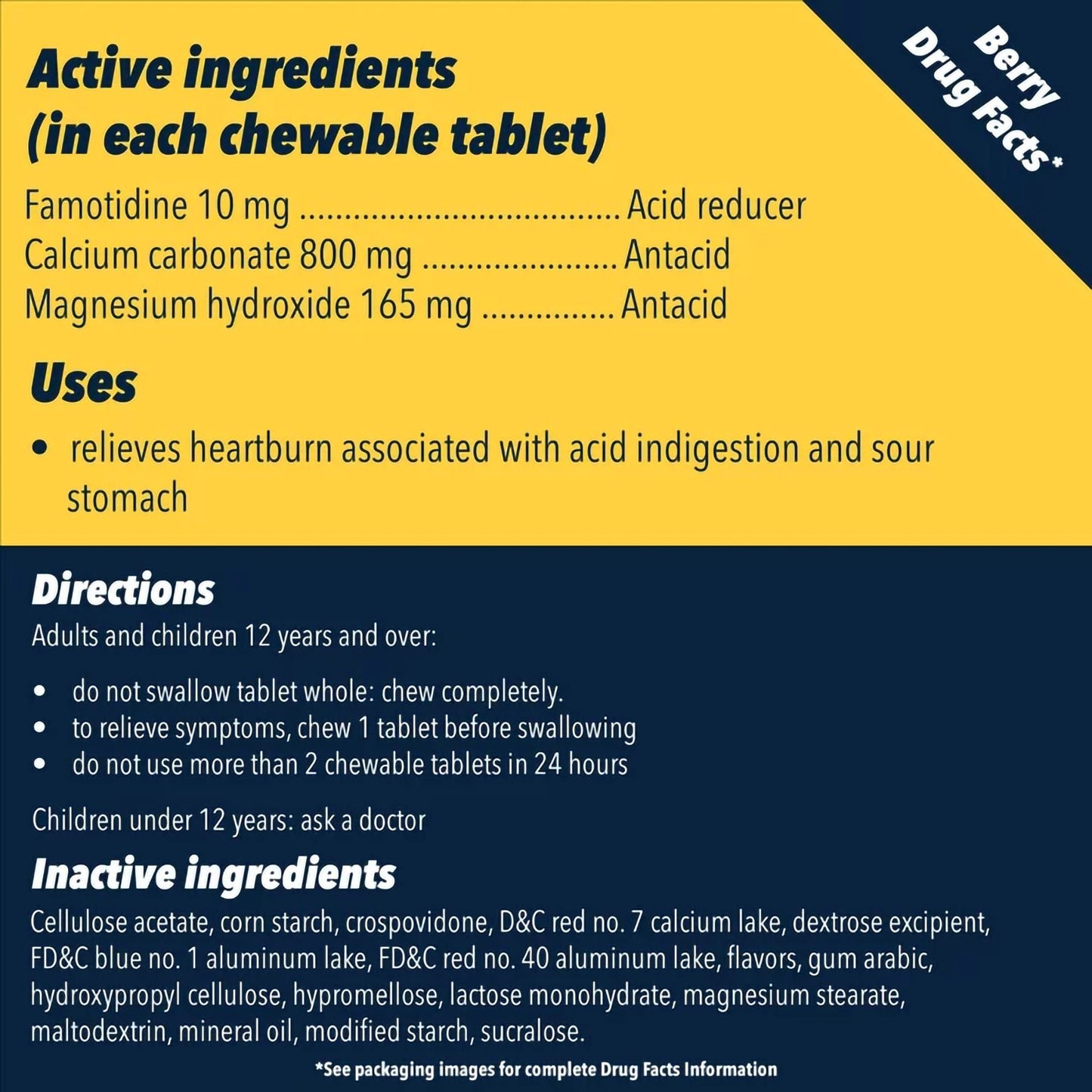 Pepcid® Complete Chewable Tablets Berry Flavor