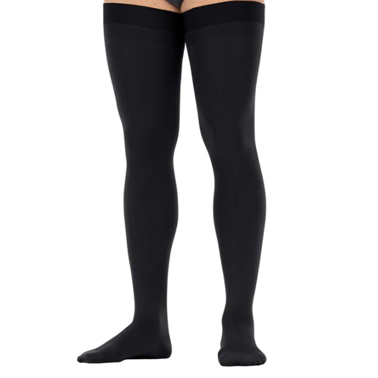 Jobst forMen Compression Stocking Thigh High Large Black Closed Toe