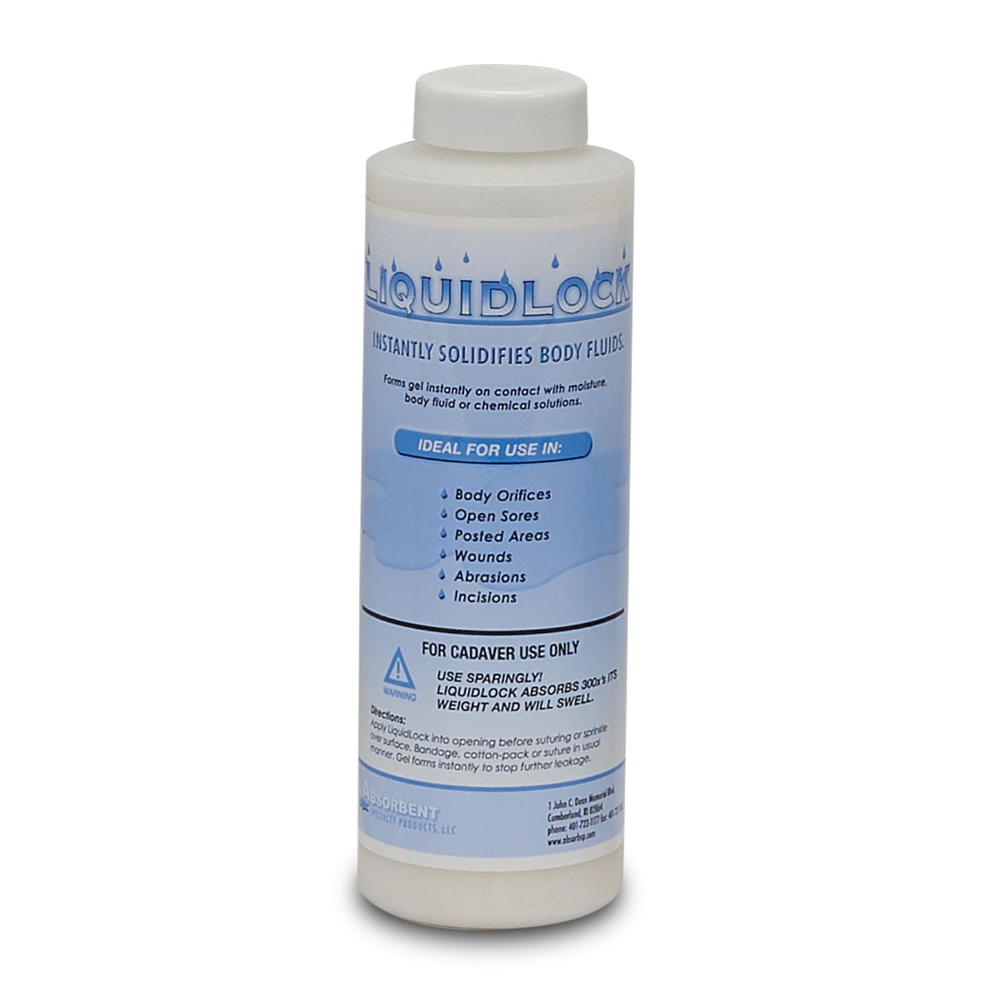 Liquid Lock Cadaver Absorbent Powder Bottle