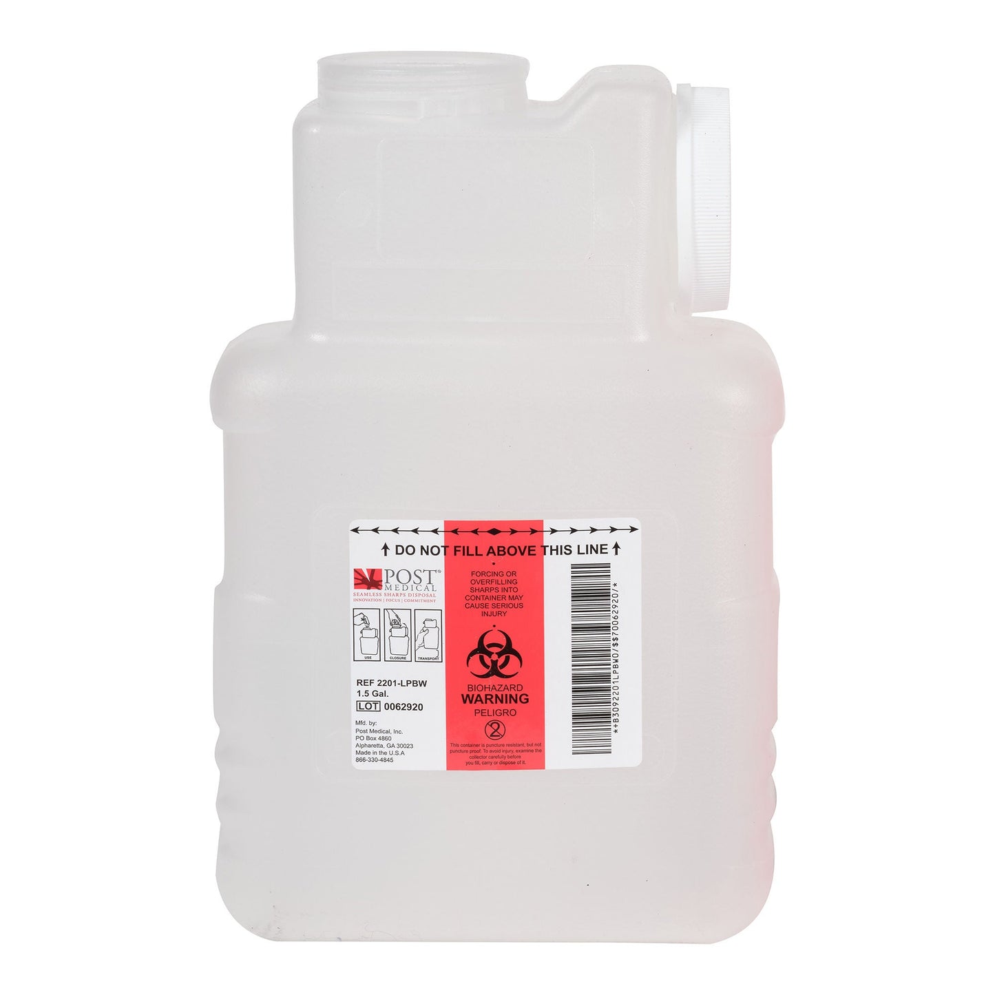 Post Medical Multi-purpose Sharps Container