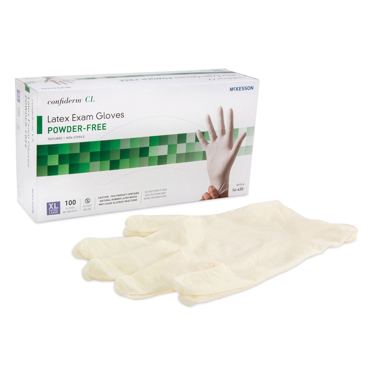 McKesson Confiderm® Latex Exam Gloves, Ivory