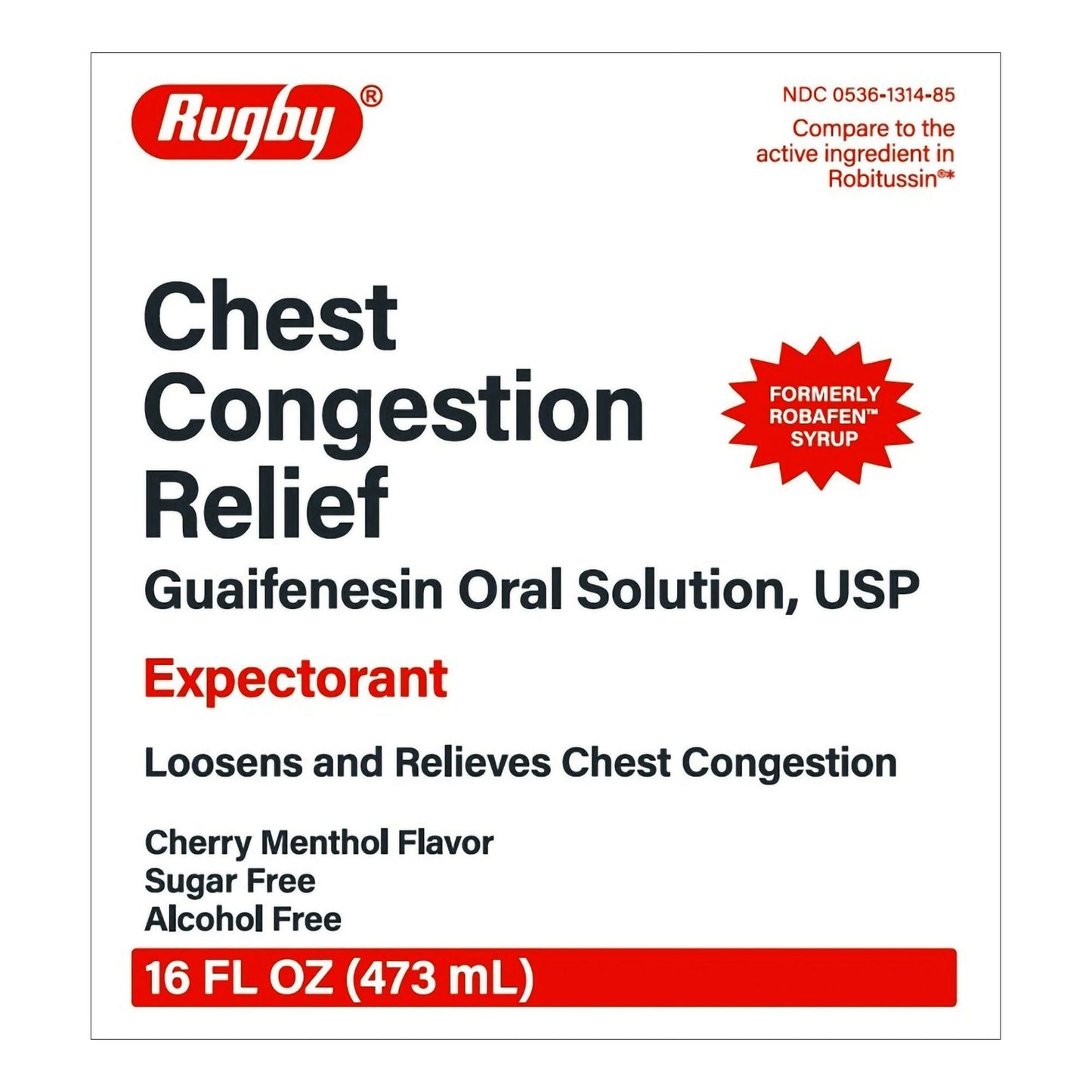 Rugby® Chest Congestion Relief Guaifenesin Expectorant Cough Syrup