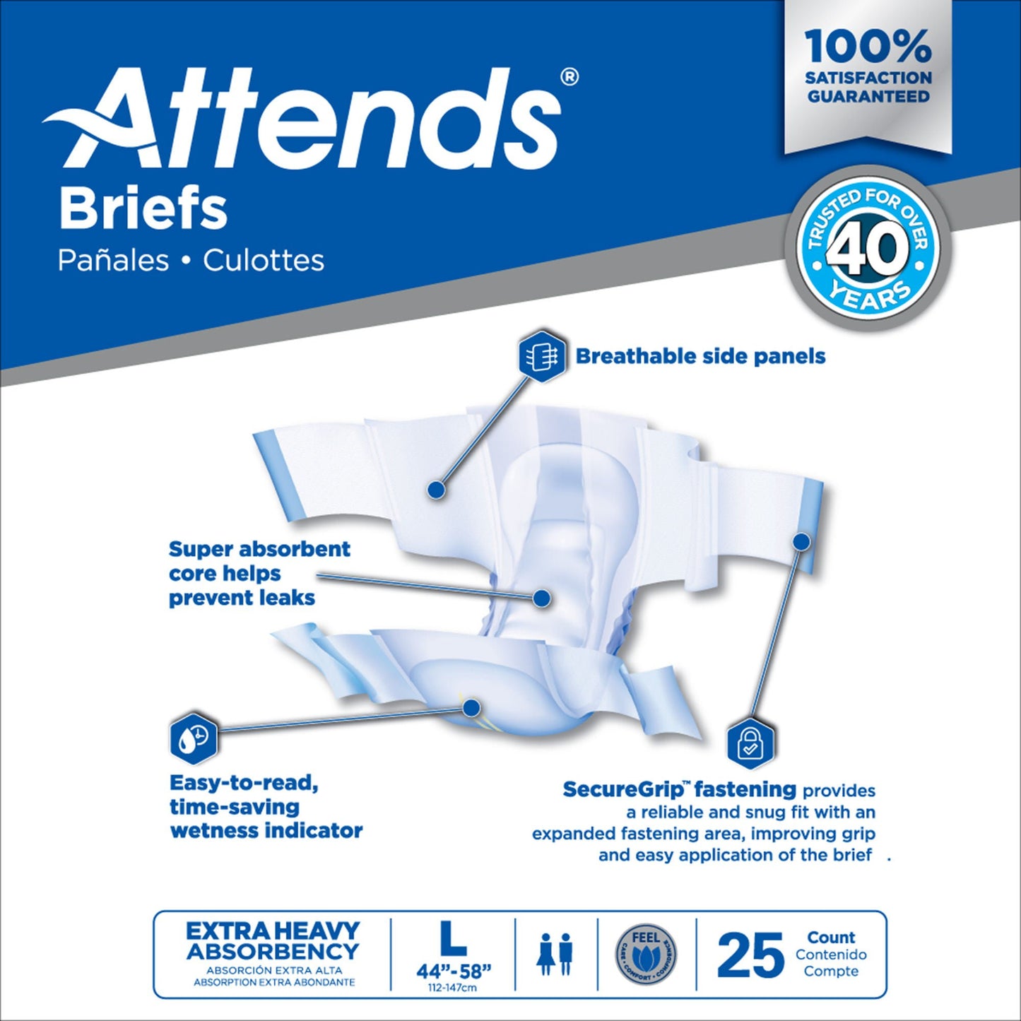 Attends® Extra Heavy Absorbency Briefs