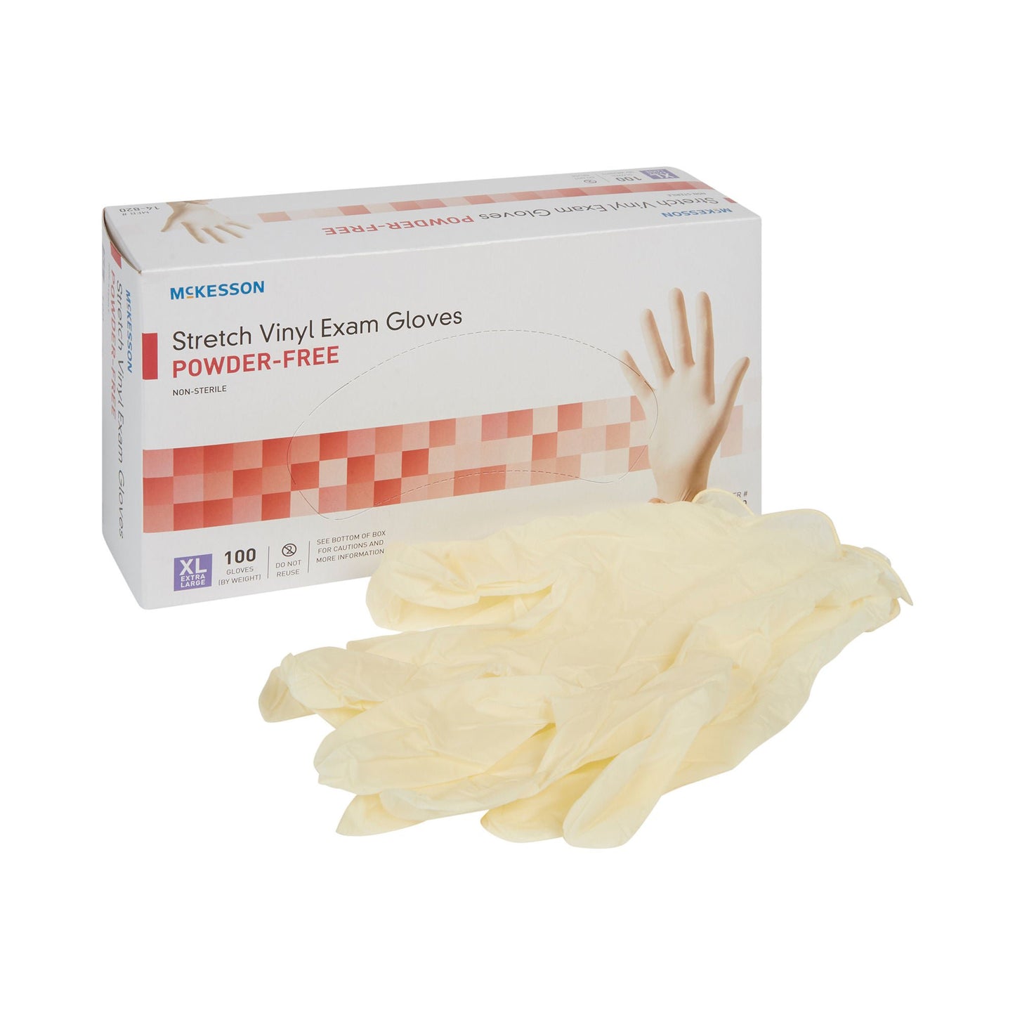McKesson Stretch Vinyl Exam Gloves, Ivory
