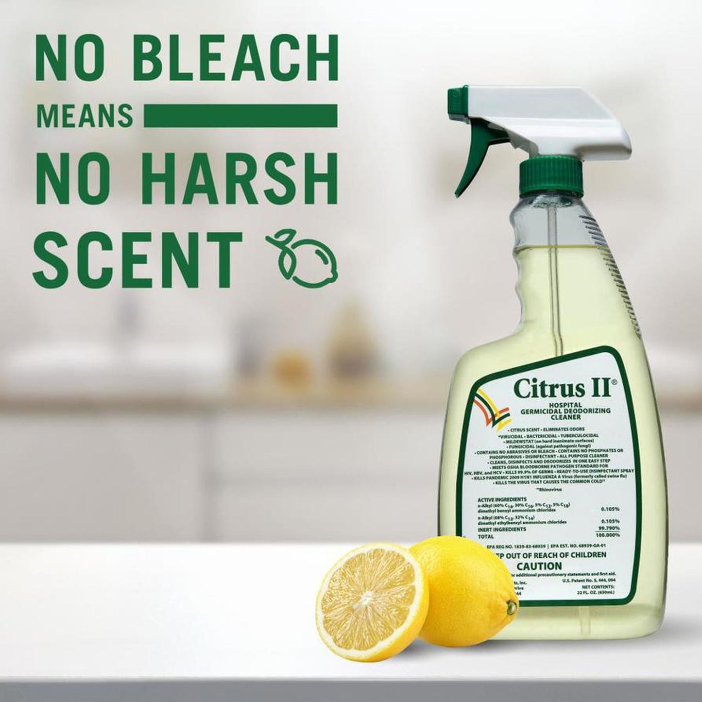 Citrus II® Hospiral Germicidal Deodorizing Cleaner, Spray Bottle