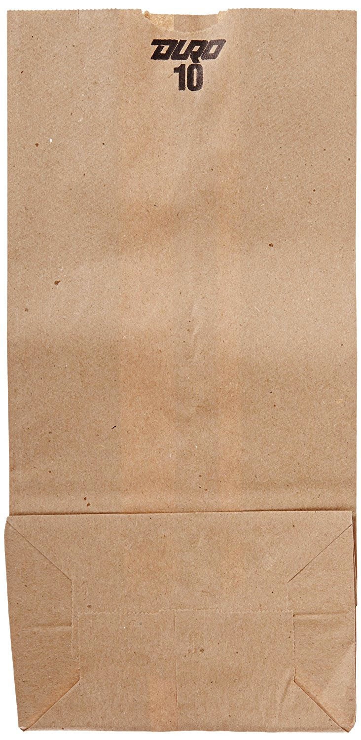 Duro Grocery Bag Brown Kraft Recycled Paper #10