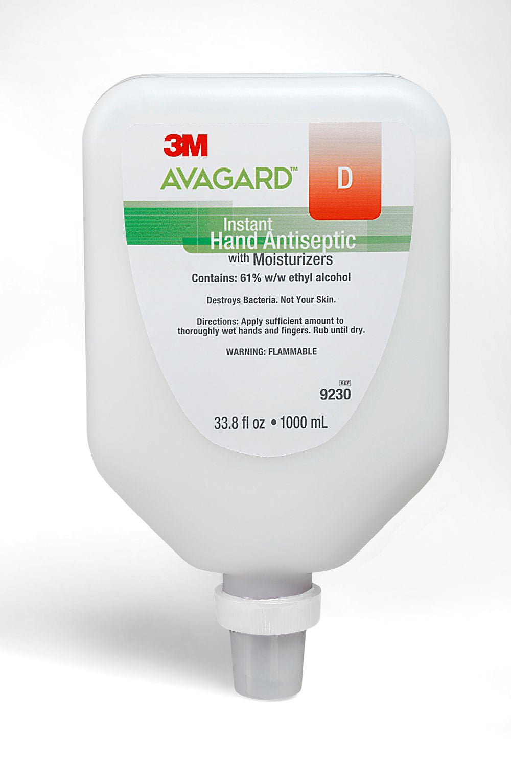 3M Avagard D Hand Sanitizer Ethyl Alcohol Gel Dispenser Refill Bottle