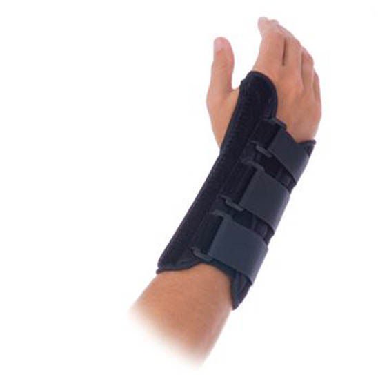 Rolyan Fit Wrist Brace Fabric / Spandex / Metal Right Hand Black