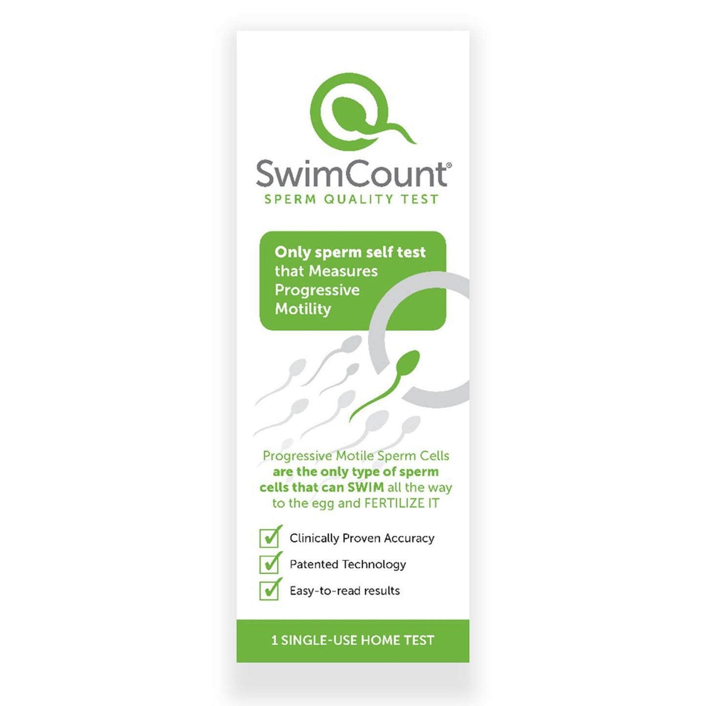 SwimCount® Sperm Quality Test, One Single-Use Home Test