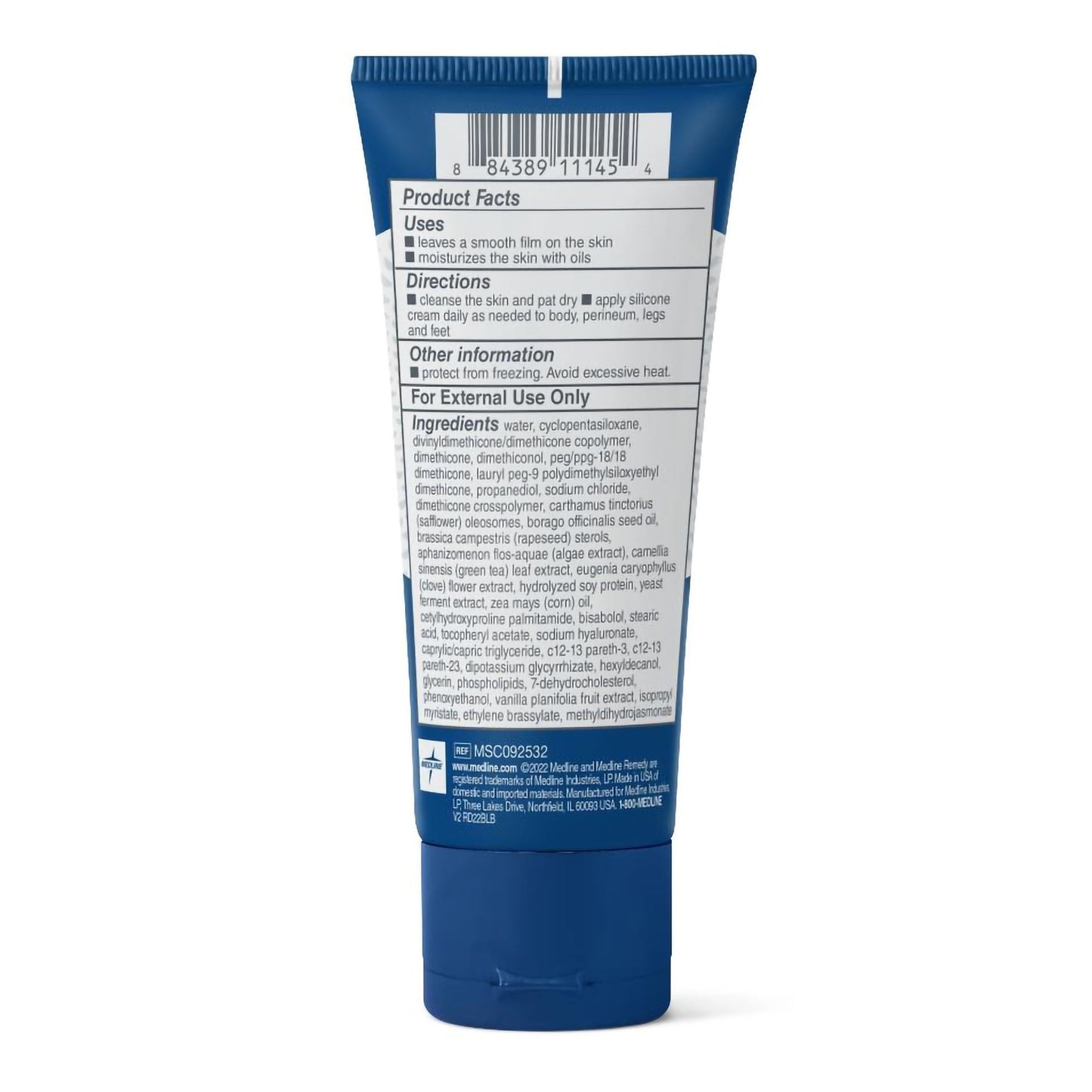 Medline Remedy Clinical Prevent Hand and Body Moisturizer Tube Vanilla Scent Cream CHG Compatible