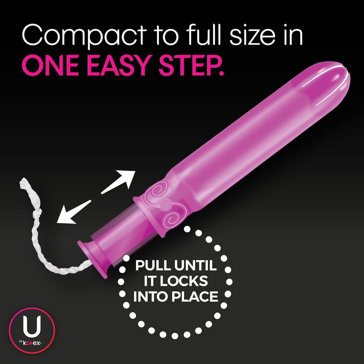 U By Kotex Click Tampon Super Absorbency Plastic Applicator Individually Wrapped