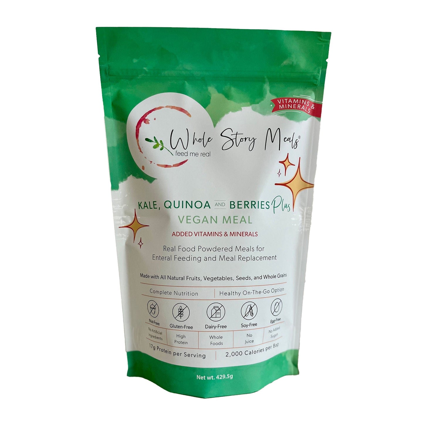 Whole Story Meals Oral Supplement Kale / Quinoa / Berries Plus Powder Pouch
