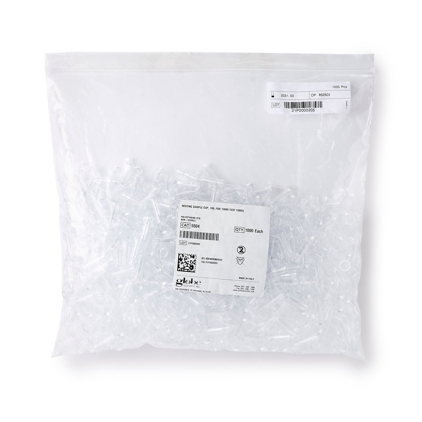 Globe Scientific Sample Cup for 12 and 13 mm Tubes