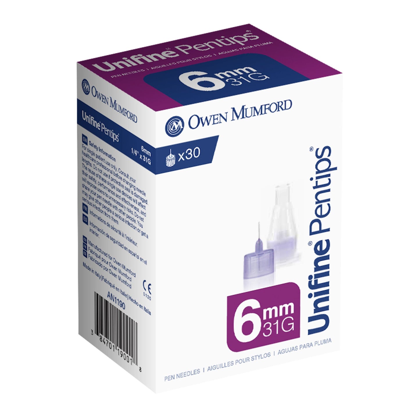 Unifine® Pentips® Standard Insulin Pen Needle, 6 mm Length