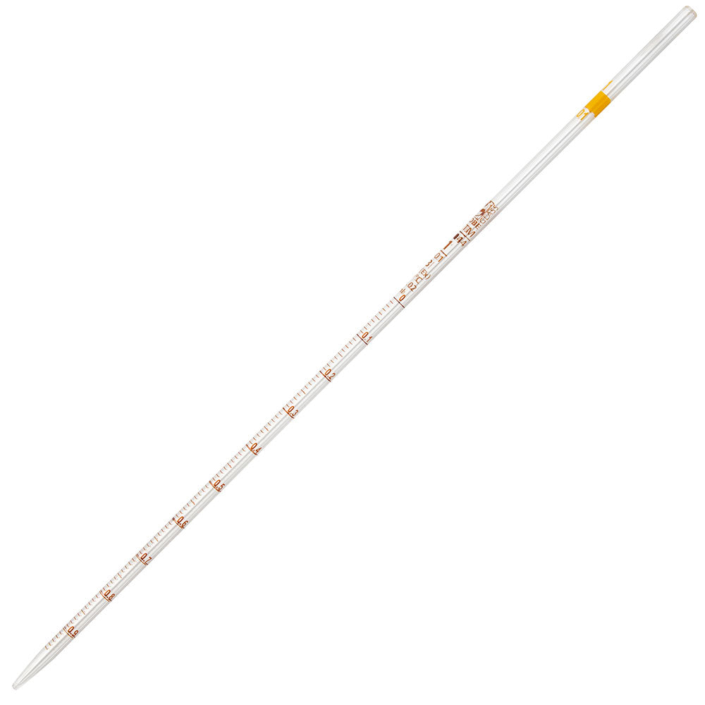 1 mL Serological Pipettes, Reusable Borosilicate Glass, TD, 0.01 mL Graduations — ASTM E1044, 6/Box | Globe Scientific
