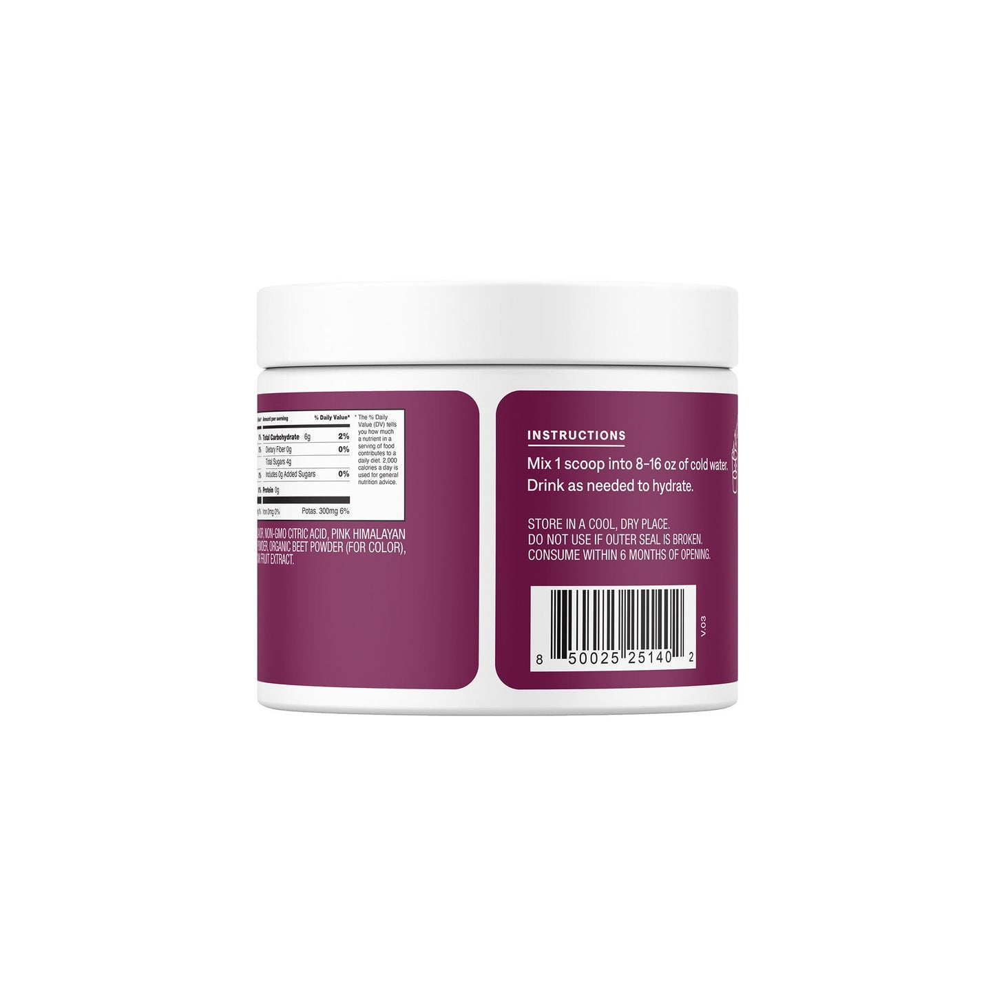 Cure Electrolyte Drink Mix, Berry Pomegranate, Jar