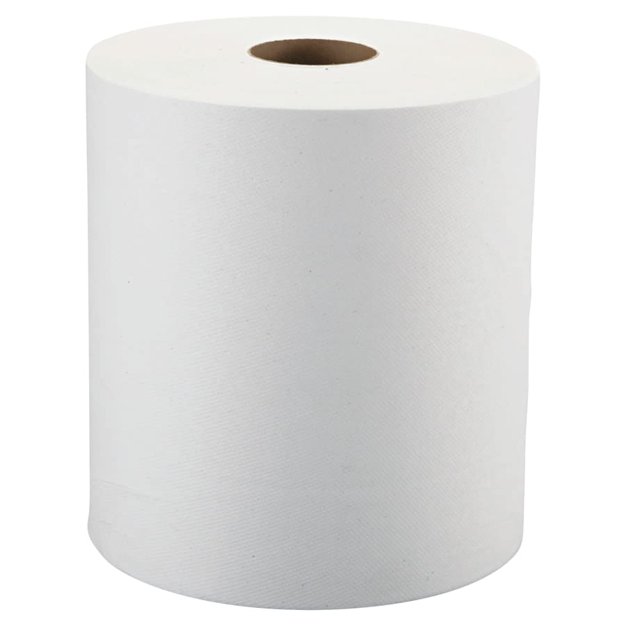Windsoft Nonperforated Roll Towels, 1-Ply, White, 8" x 800ft (WIN12906B)