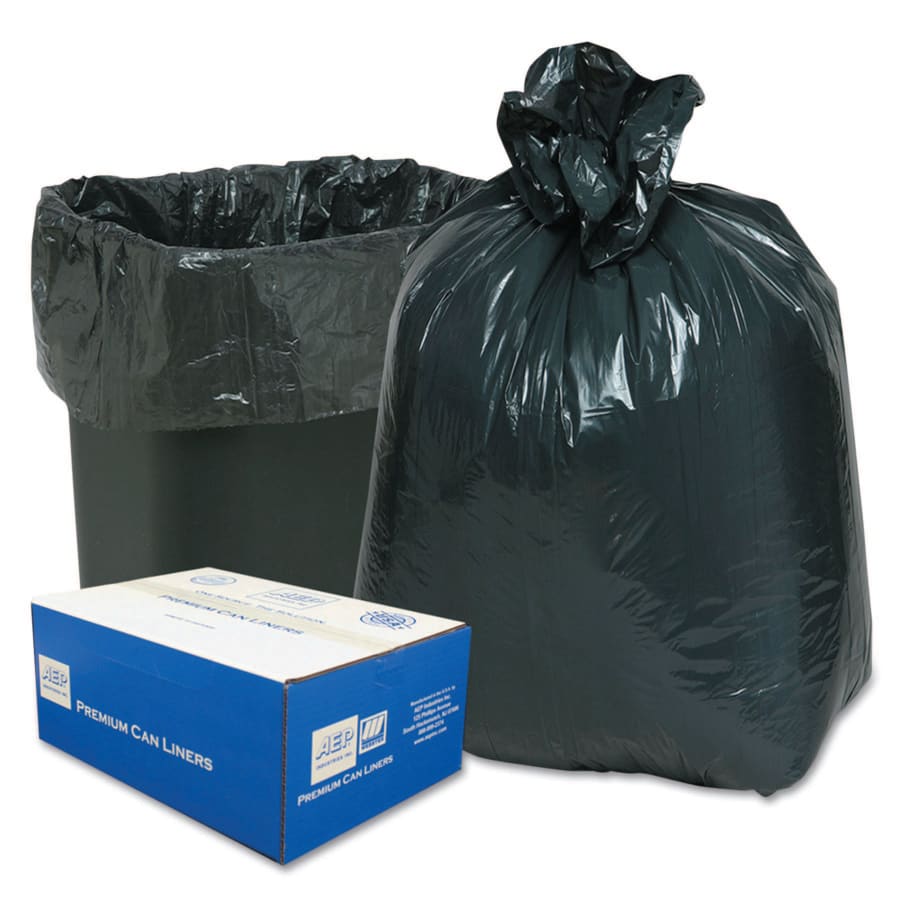 Classic 2-Ply Low-Density Can Liners, 16gal, .6mil, 24 x 33, Black (WBI243115B)