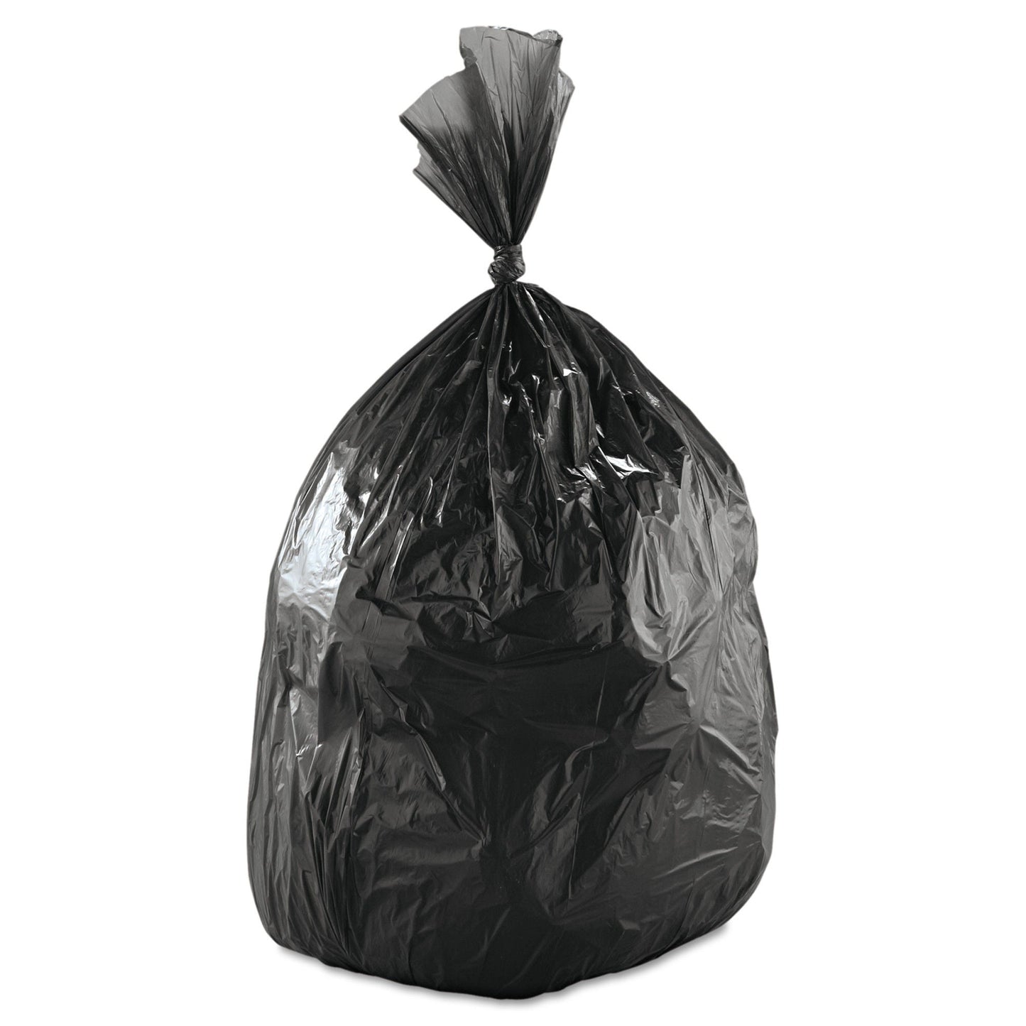Boardwalk Trash Bag 60 gal. 0.65 mil Black Heavy Duty Star Seal Bottom Coreless Roll