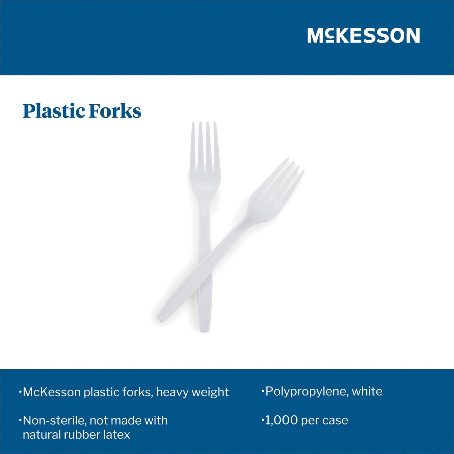 McKesson Polypropylene Fork, White