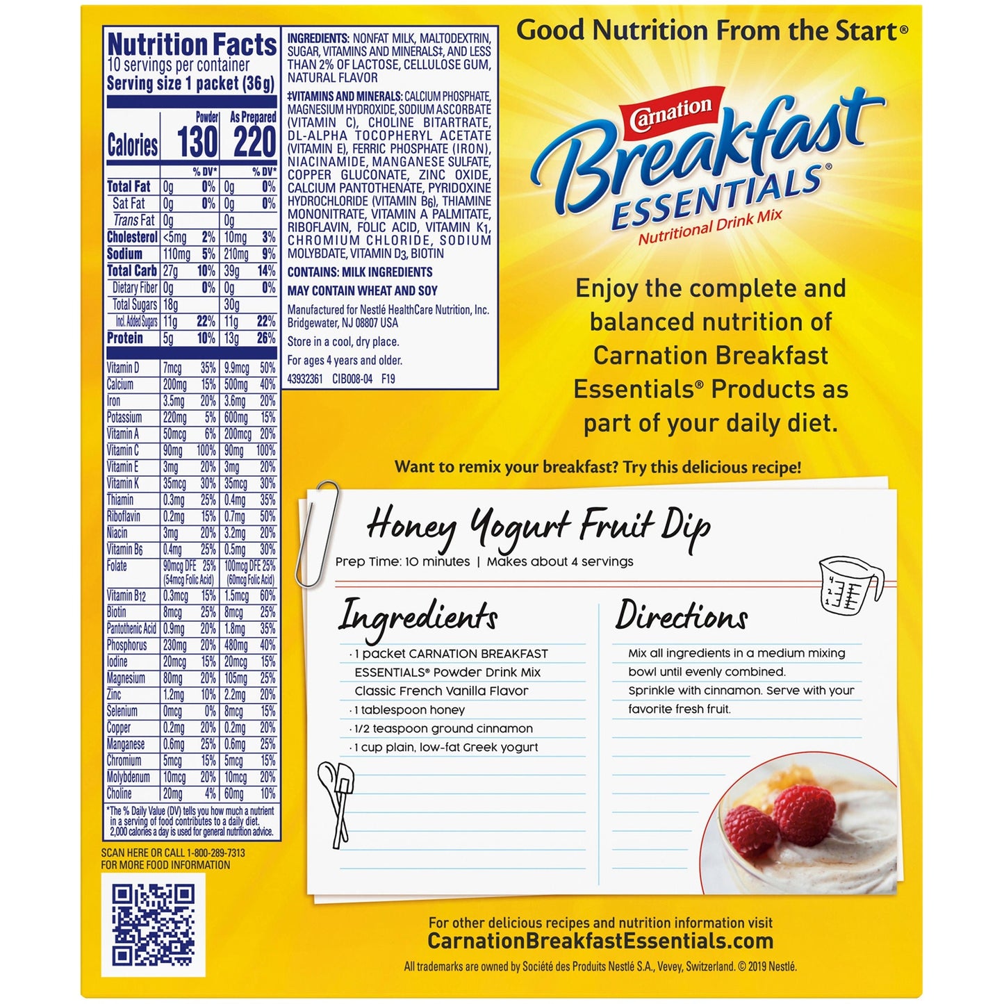 Carnation Breakfast Essentials® Vanilla Nutritional Drink