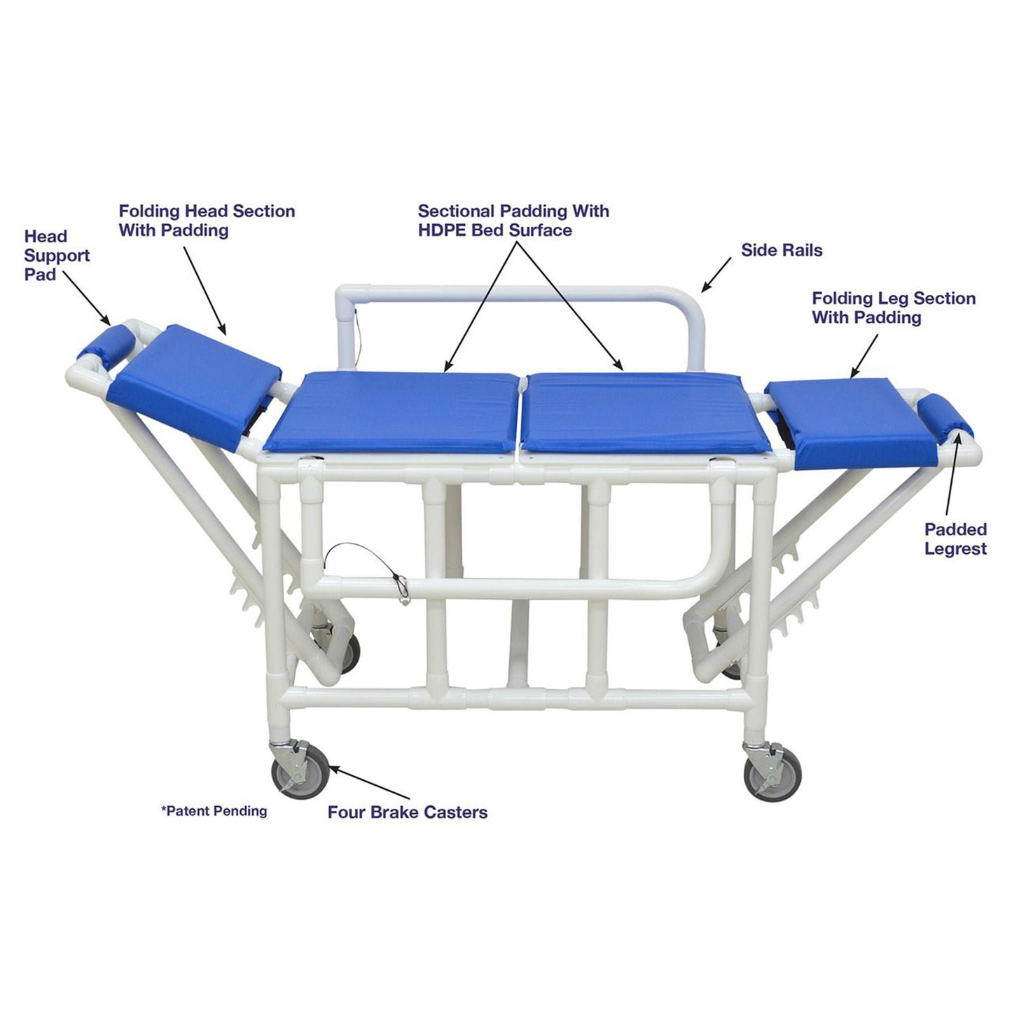 Shower Gurney 350 lbs. Weight Capacity