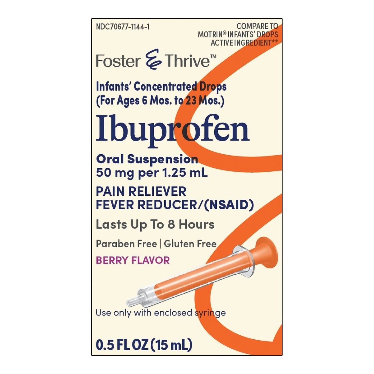 Foster & Thrive™ Ibuprofen 50 mg Per Infants' Concentrated Drops Berry