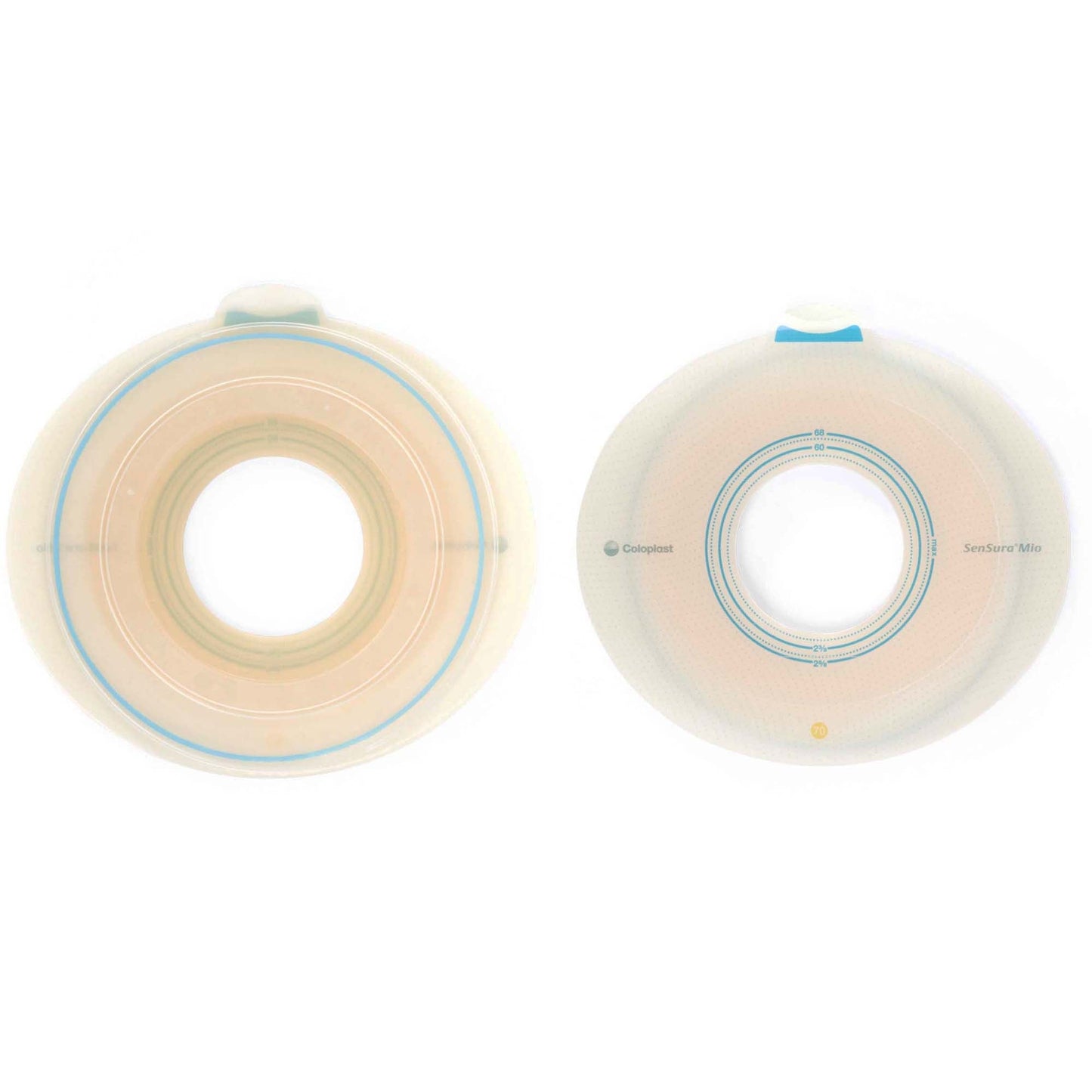 SenSura® Mio Flex Ostomy Barrier, Stoma Opening, Yellow Color Match
