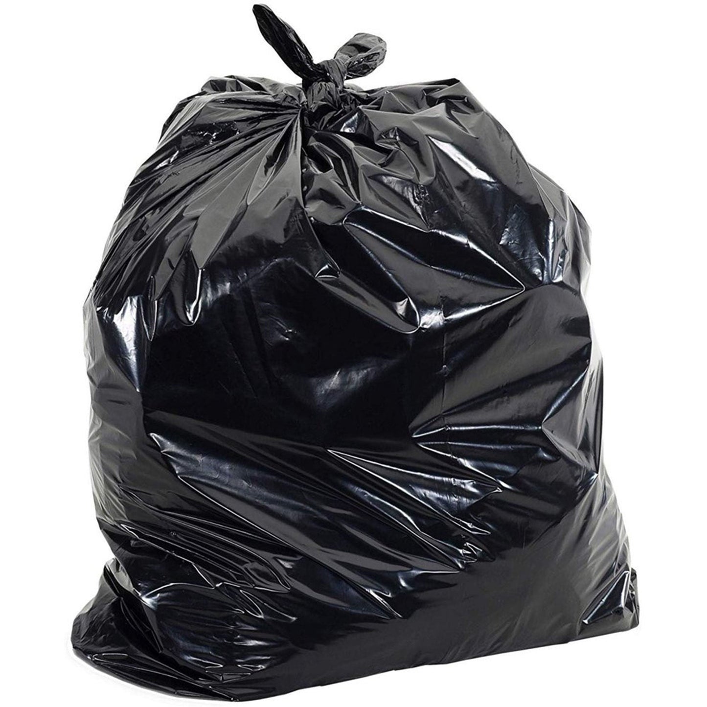 Pitt Plastics Trash Bag, Black, Star Seal Bottom