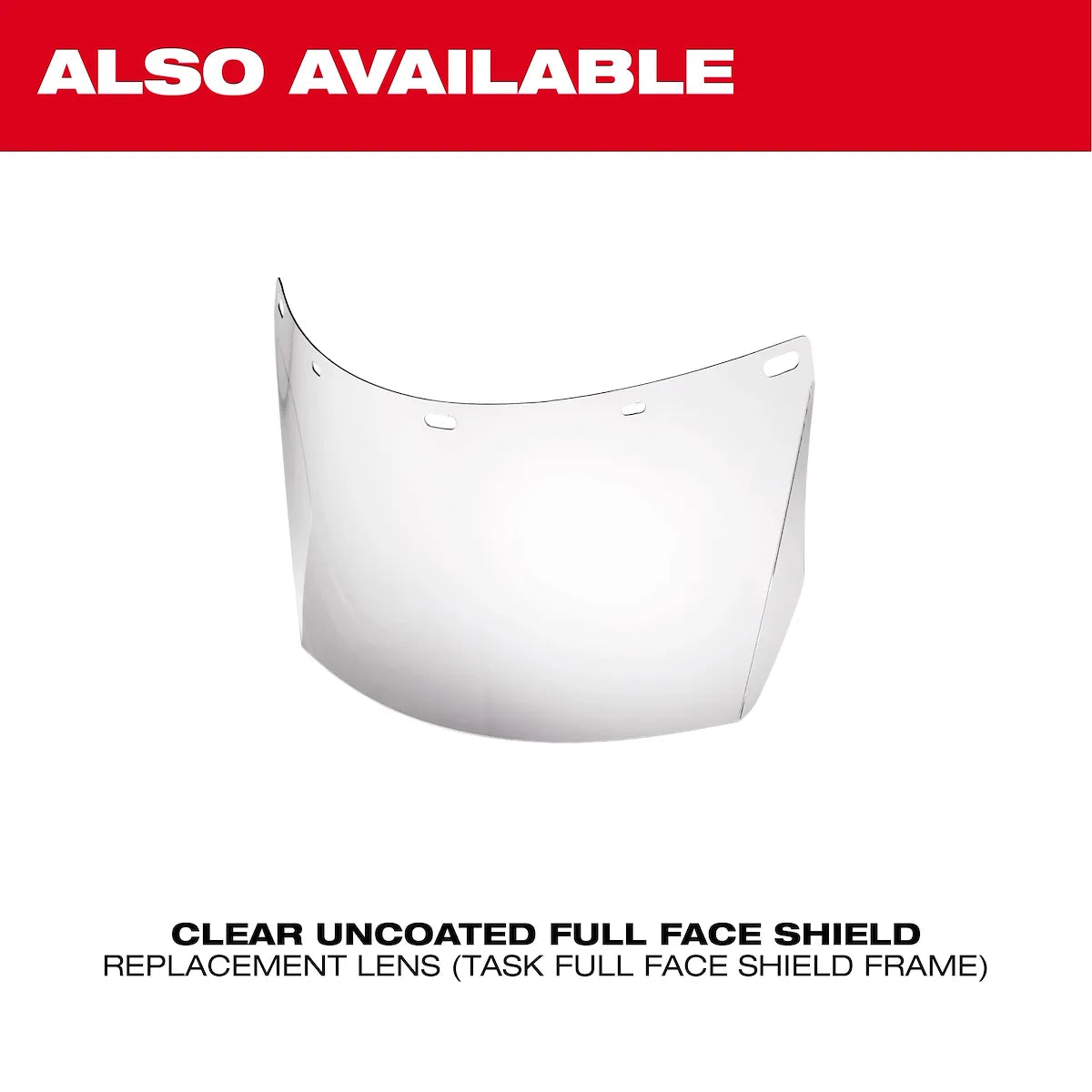 Milwaukee Shade W5 Uncoated Full Face Shield Replacement Lens (Task Full Face Shield Frame) 48-73-1463 | Plastic
