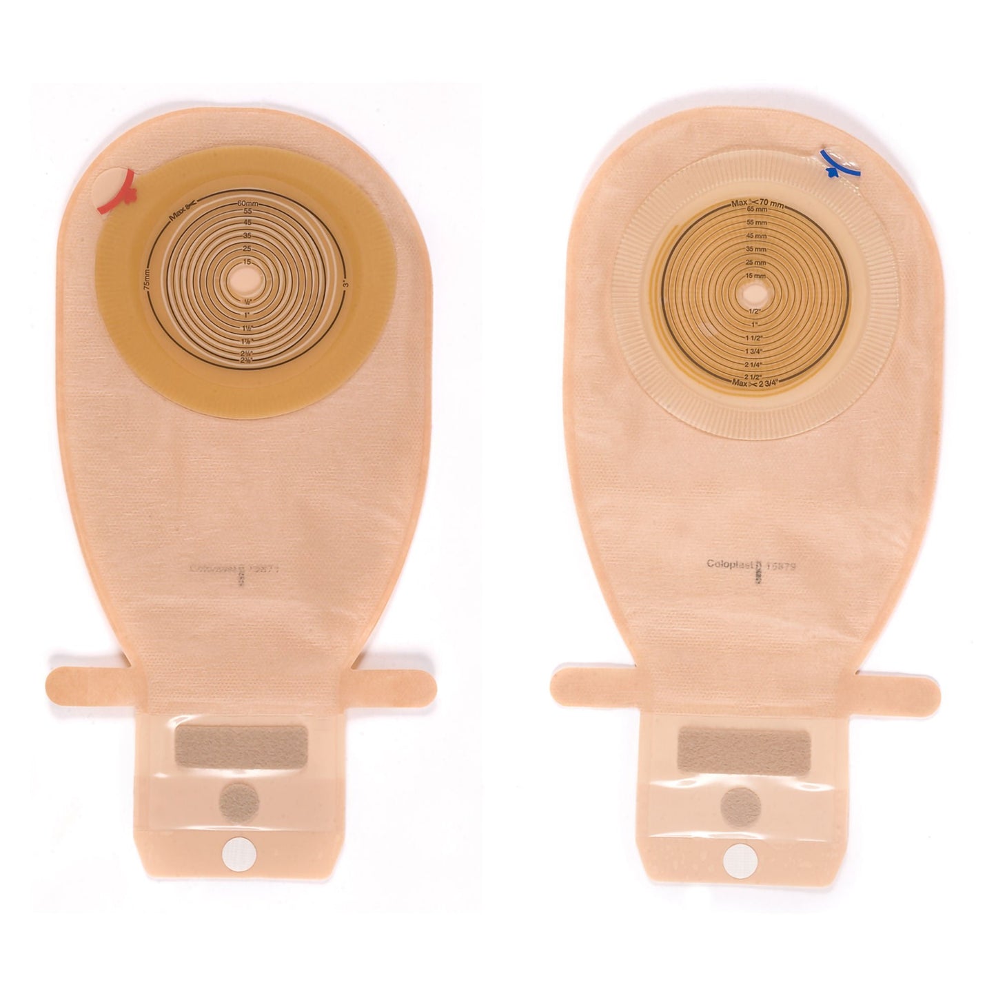 Assura® Flat One-Piece Opaque Colostomy Pouch, Cut to fit Stomas