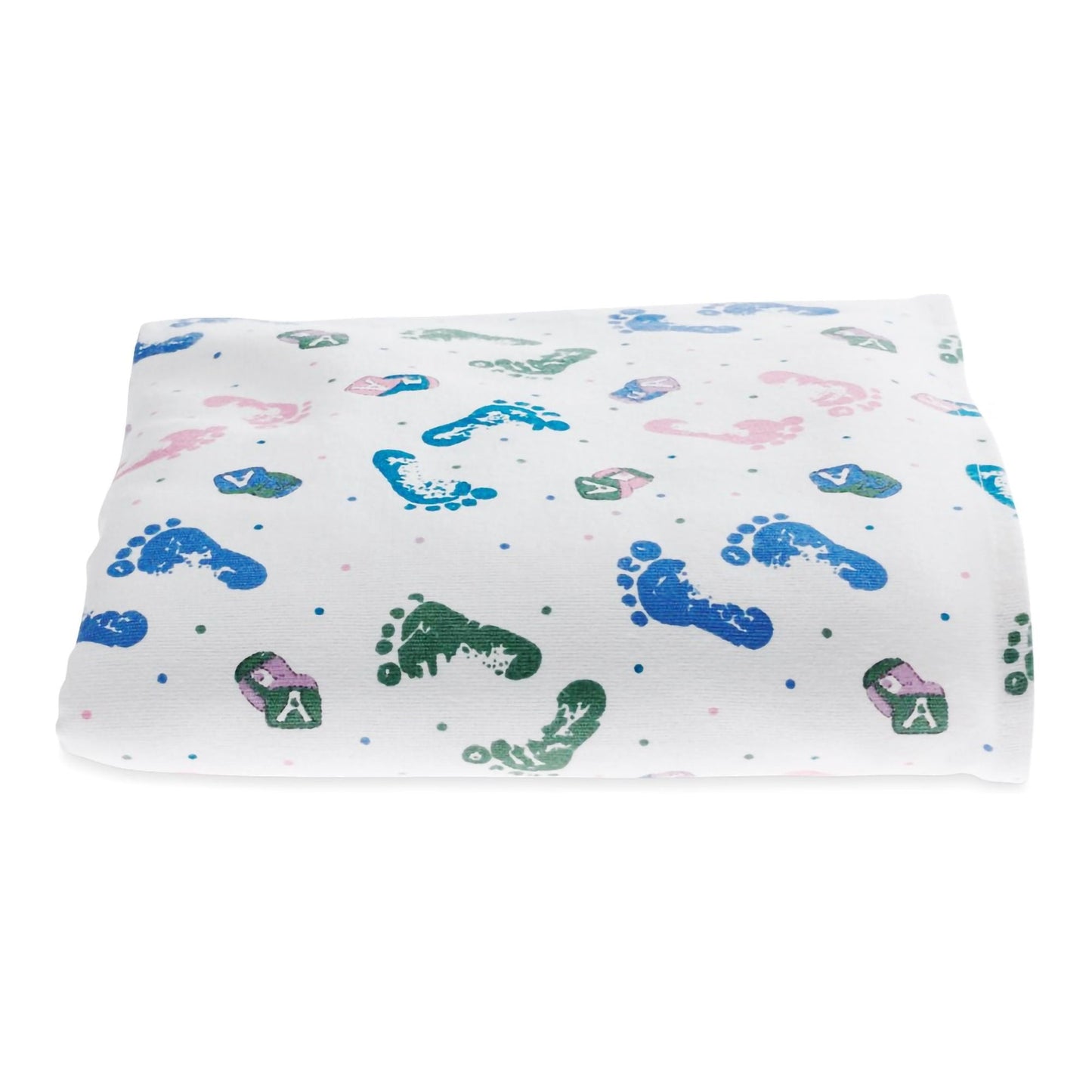Kuddle-Up Baby Blanket Cotton Baby Footprint Print