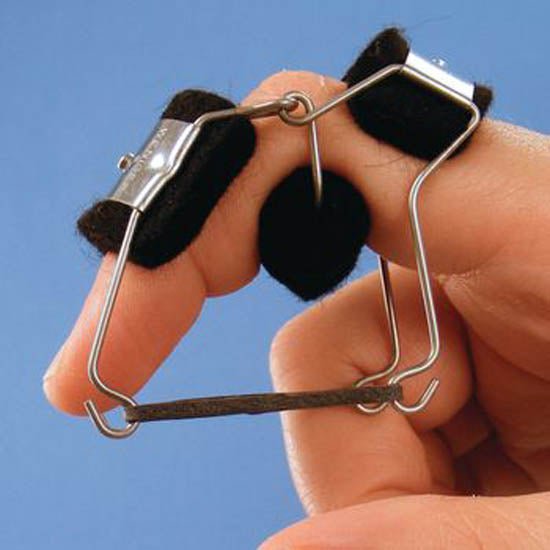 Reverse Finger Knuckle Bender Dynamic Finger Splint Left Hand White