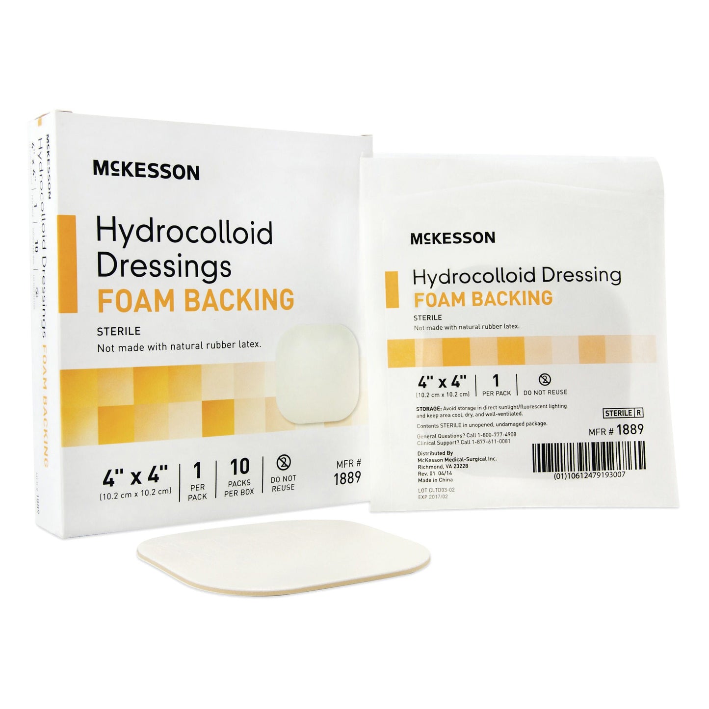 McKesson Hydrocolloid Dressing with Foam Backing