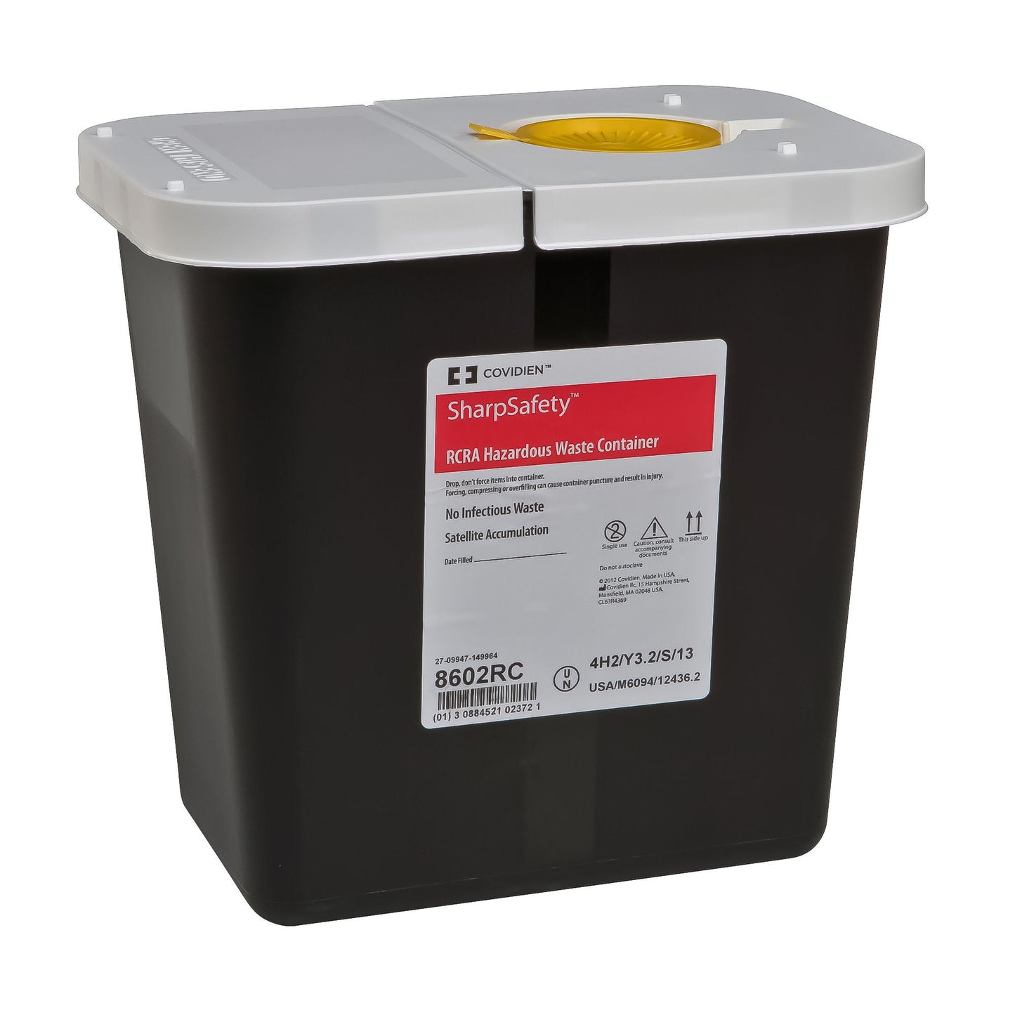 SharpSafety™ RCRA Waste Container, 2 Gallon