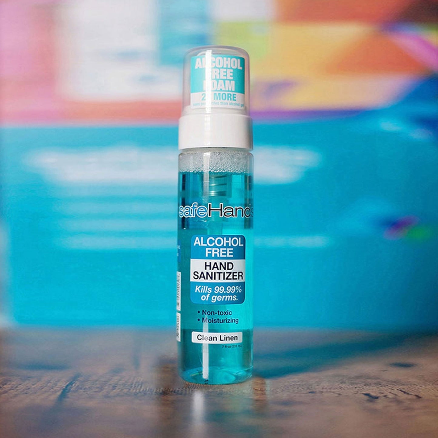 safeHands® Alcohol-Free Hand Sanitizer Bottle, Clean Linen Scent