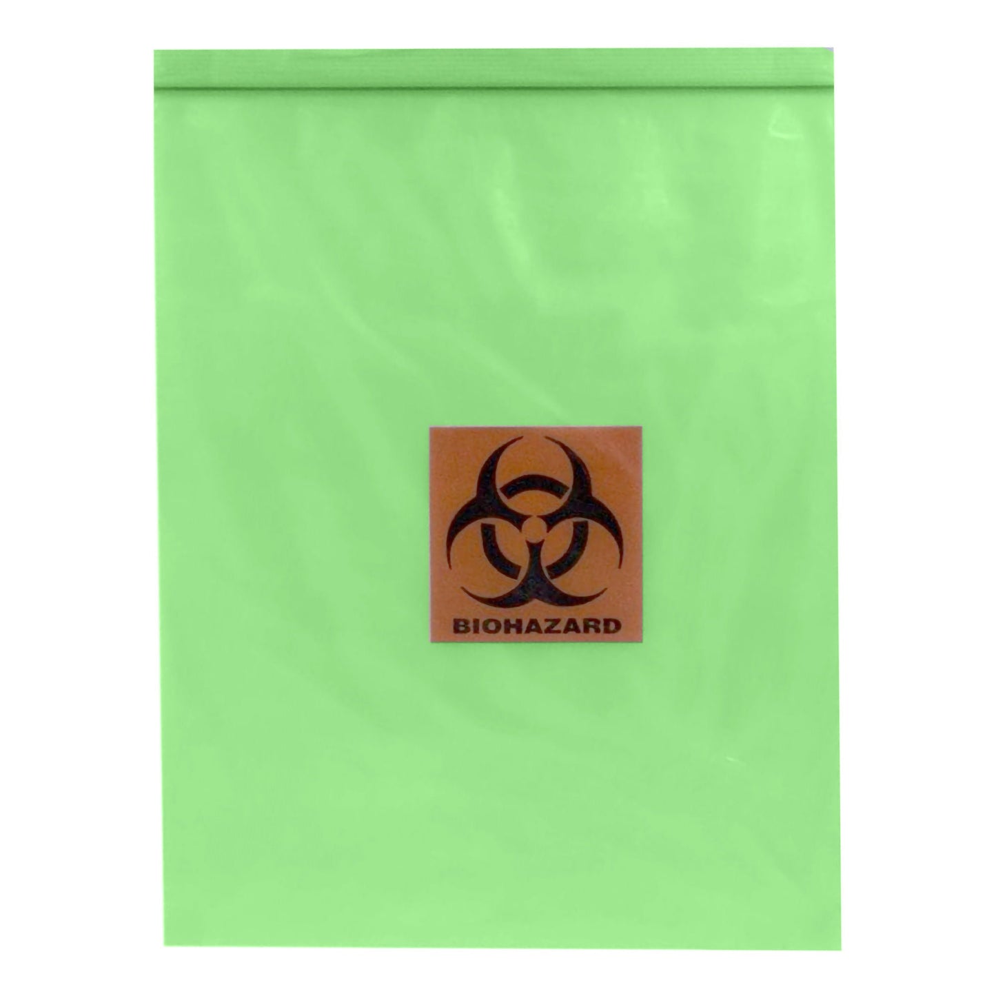 Specimen Transport Bag, Zip Closure, Green Tinted