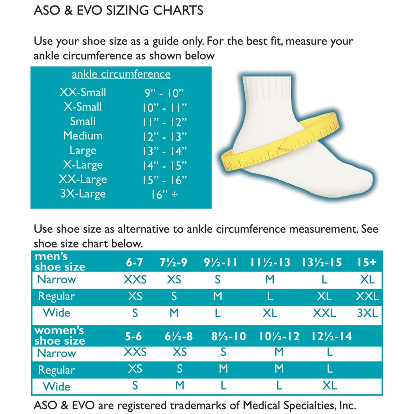 ASO® Speed Lacer Ankle Brace, Extra Large