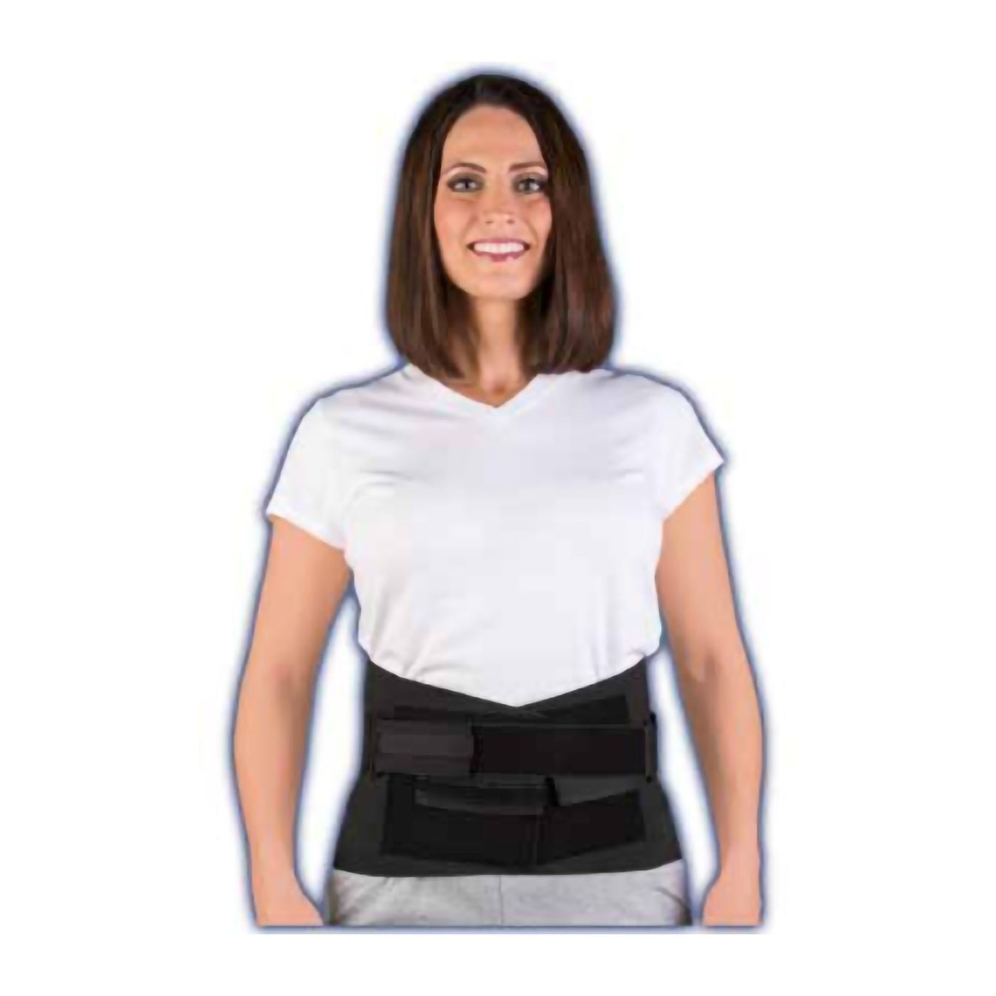 Back-n-Black Back Brace D-Ring / Hook and Loop Strap Closure 59 Inch and Up Waist Circumference 10 Inch Back Height to 6 Inch Front Height Adult