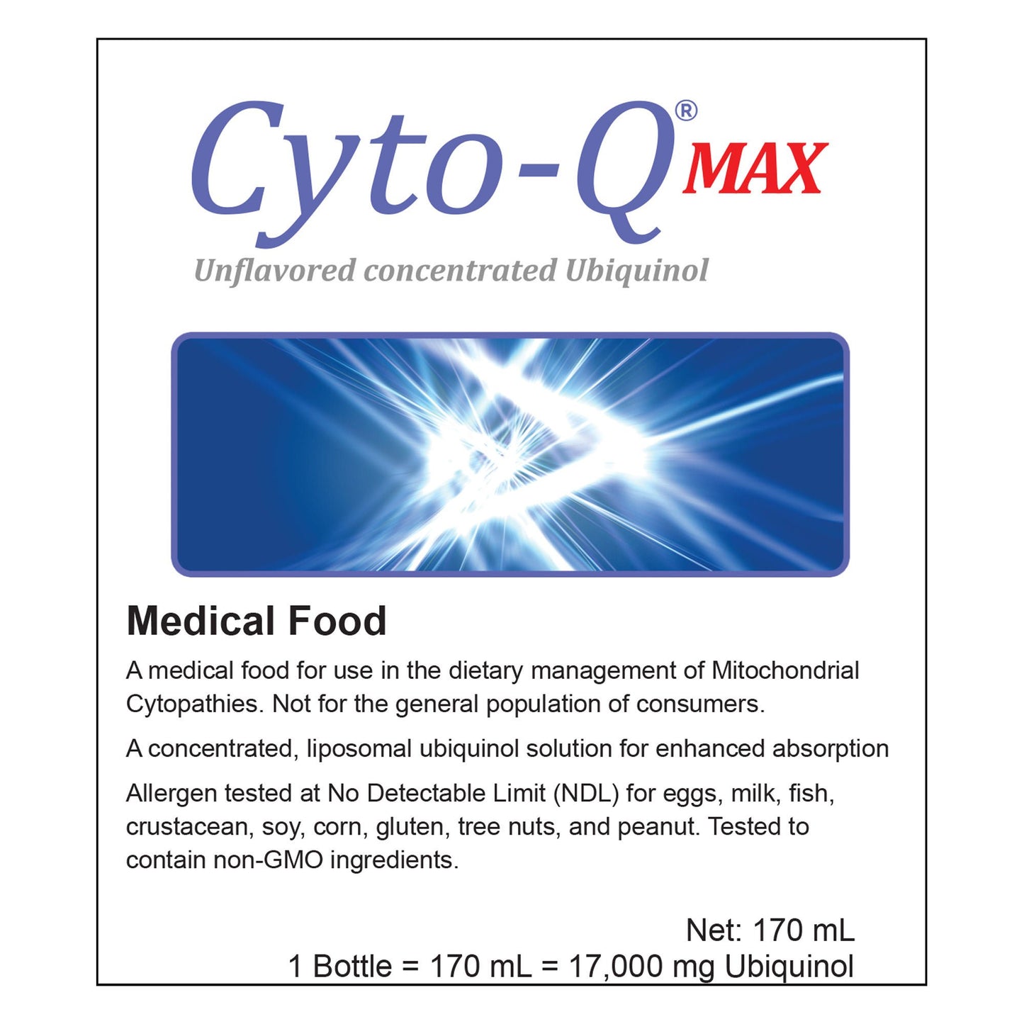 Cyto-Q™ MAX Concentrated Ubiquinol Medical Food, bottle