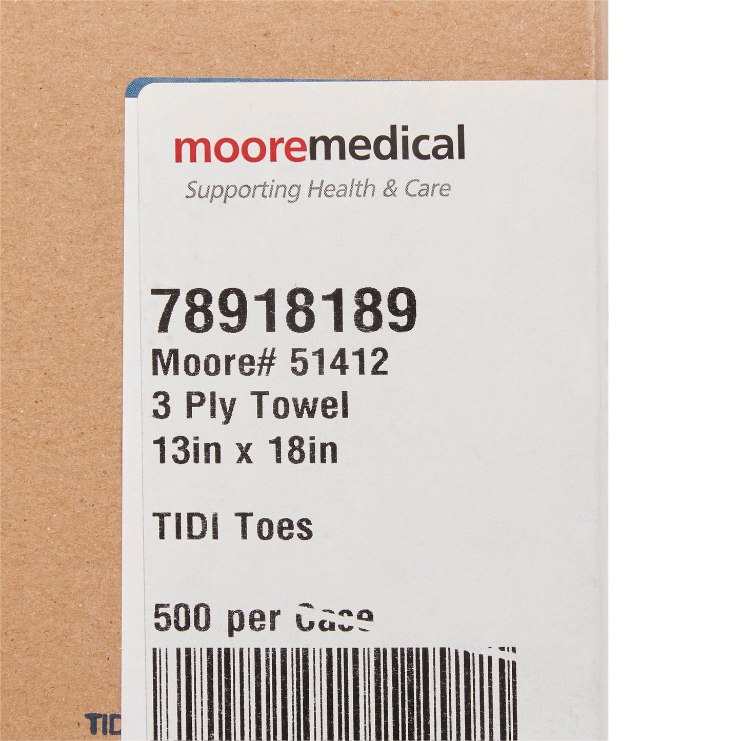 McKesson Nonsterile White / Blue Cartoon Toes Procedure Towel